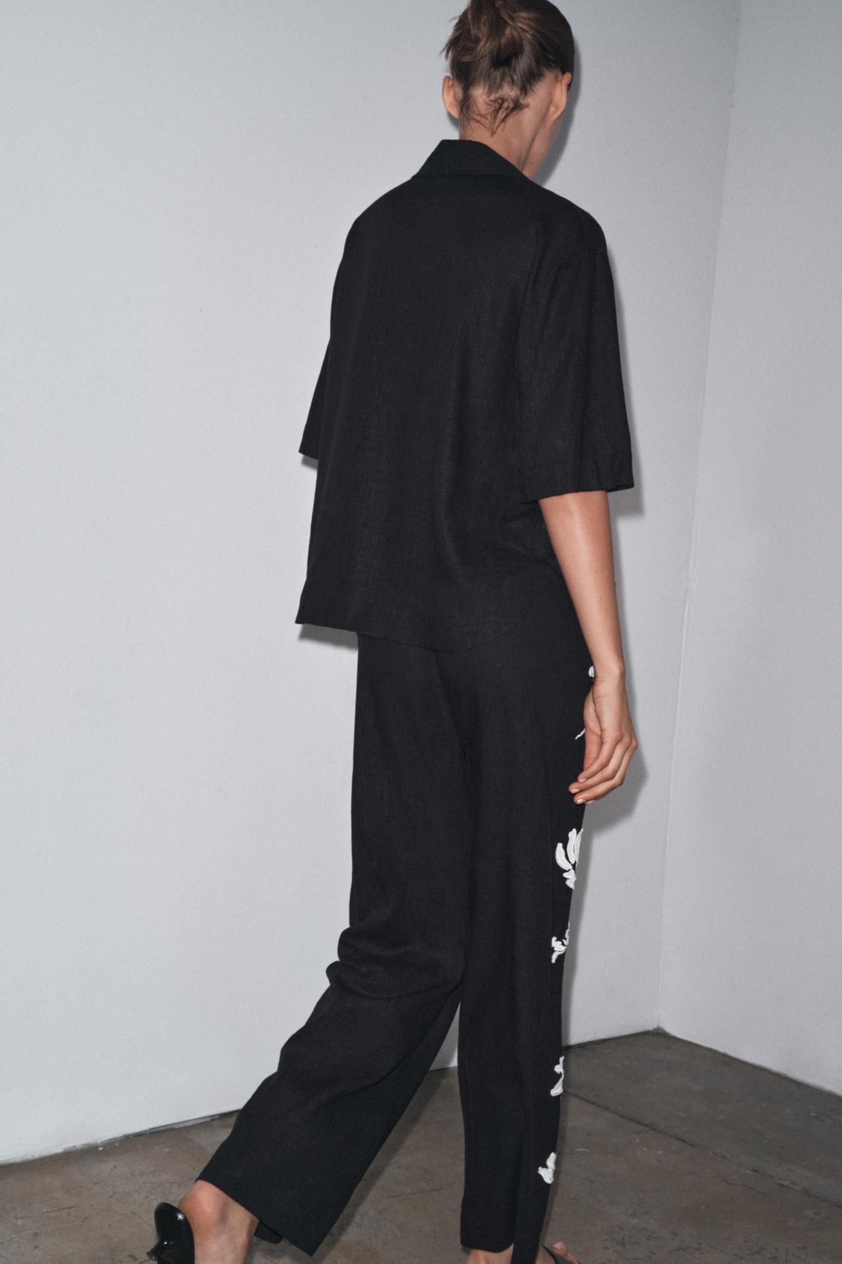 EMBROIDERED BEADED SHIRT ZW COLLECTION Product Image