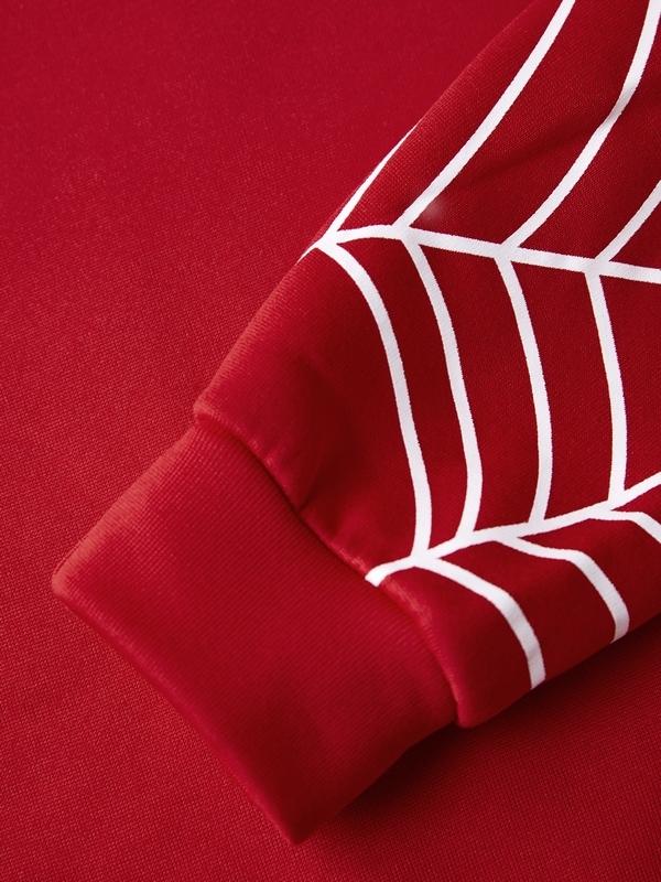 Spider Print Zip Up Hoodie Product Image