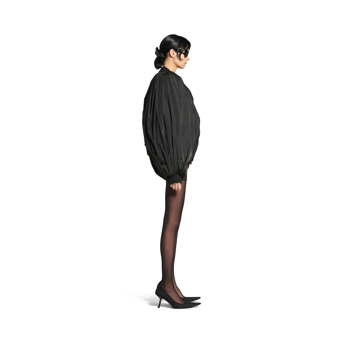 Women's Draped Bomber in Black Product Image