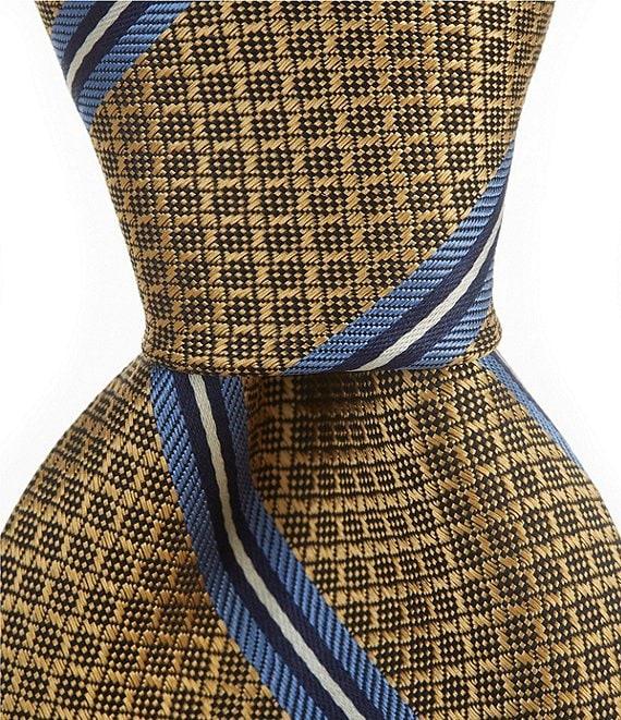 Cremieux Stripe Pattern 3 1/3#double; Silk Tie Product Image