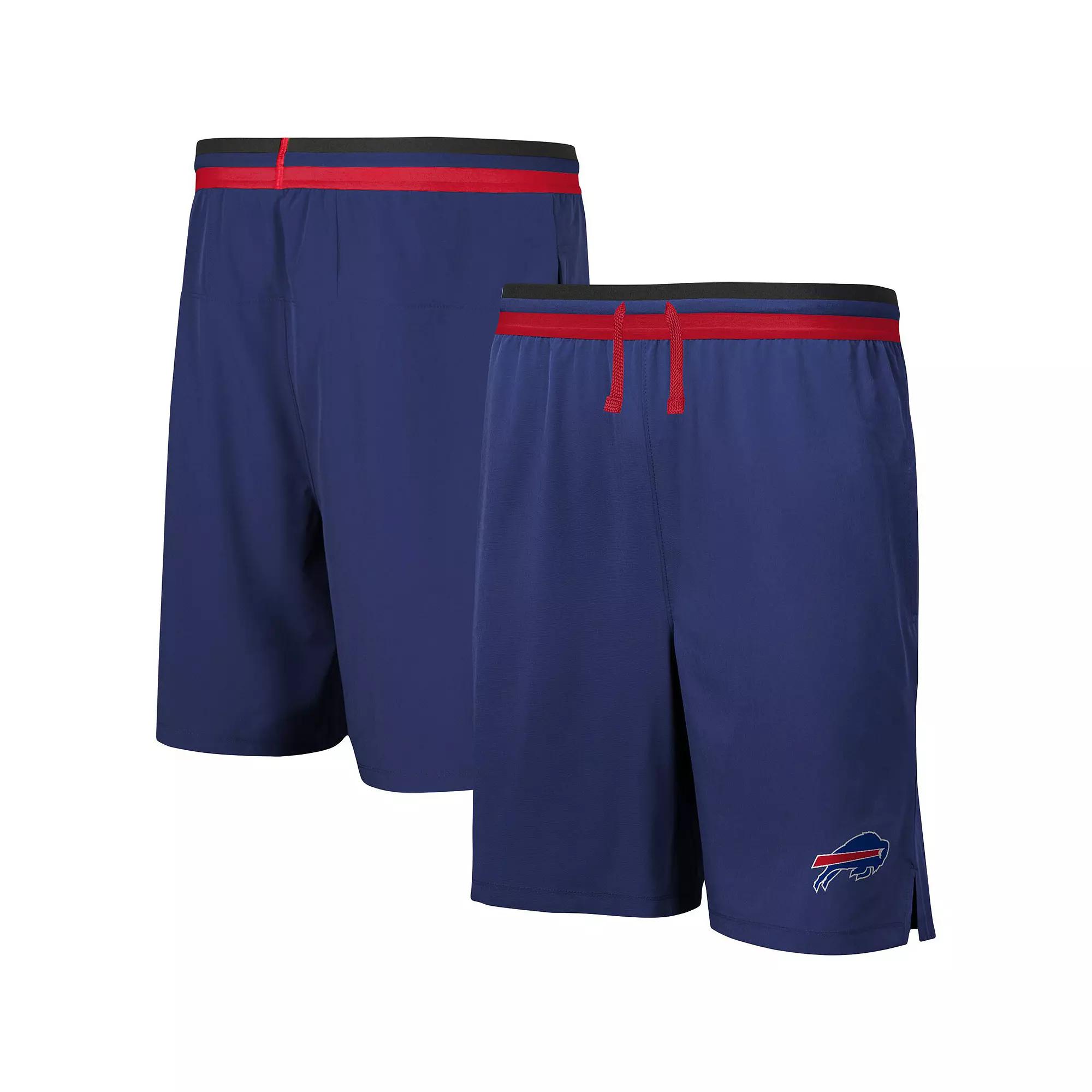 Men's Royal Buffalo Bills Cool Down Tri-Color Elastic Training Shorts, Size: 2XL, Blue Product Image