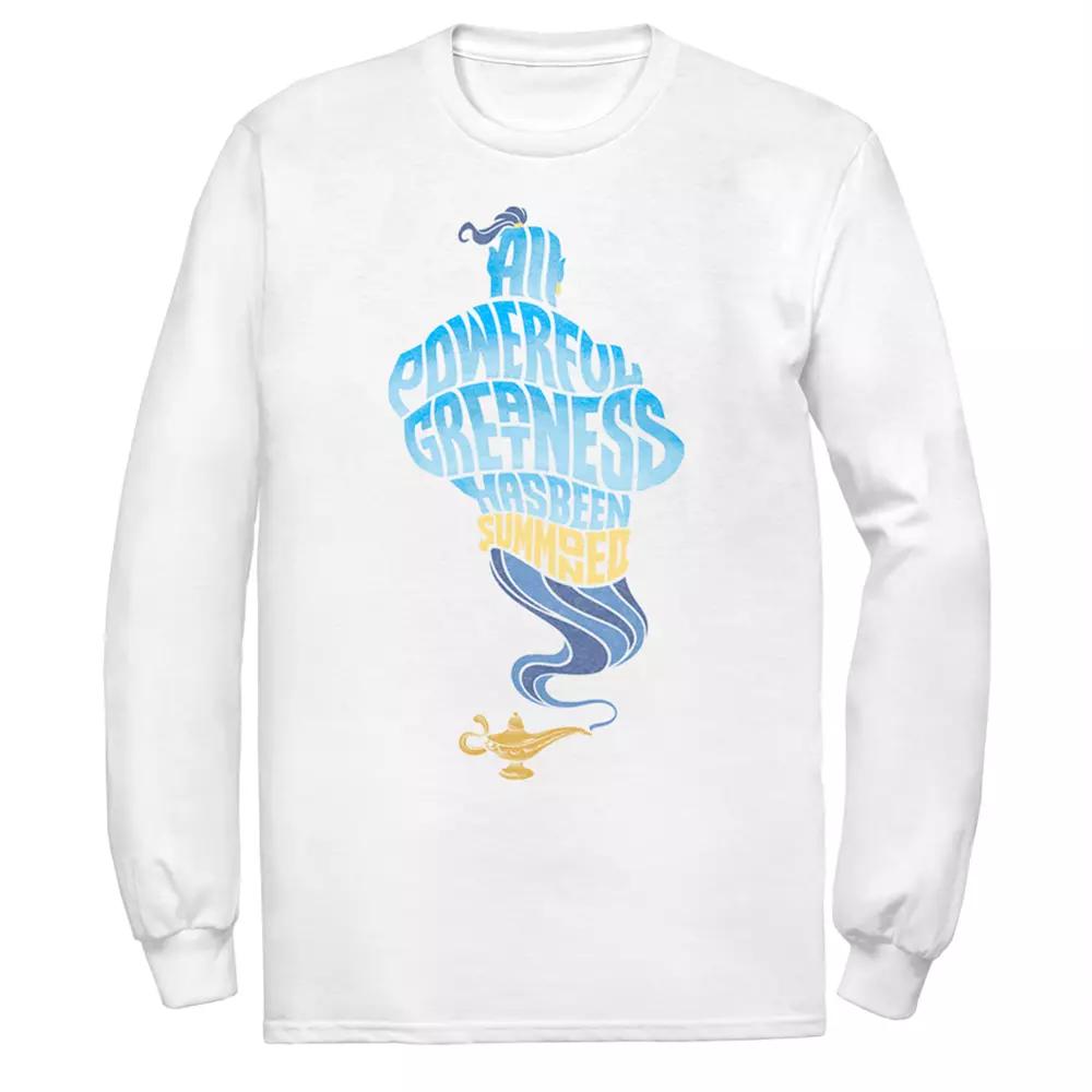 Disney's Aladdin Men's All Powerful Genie Long Sleeve Graphic Tee,  Product Image