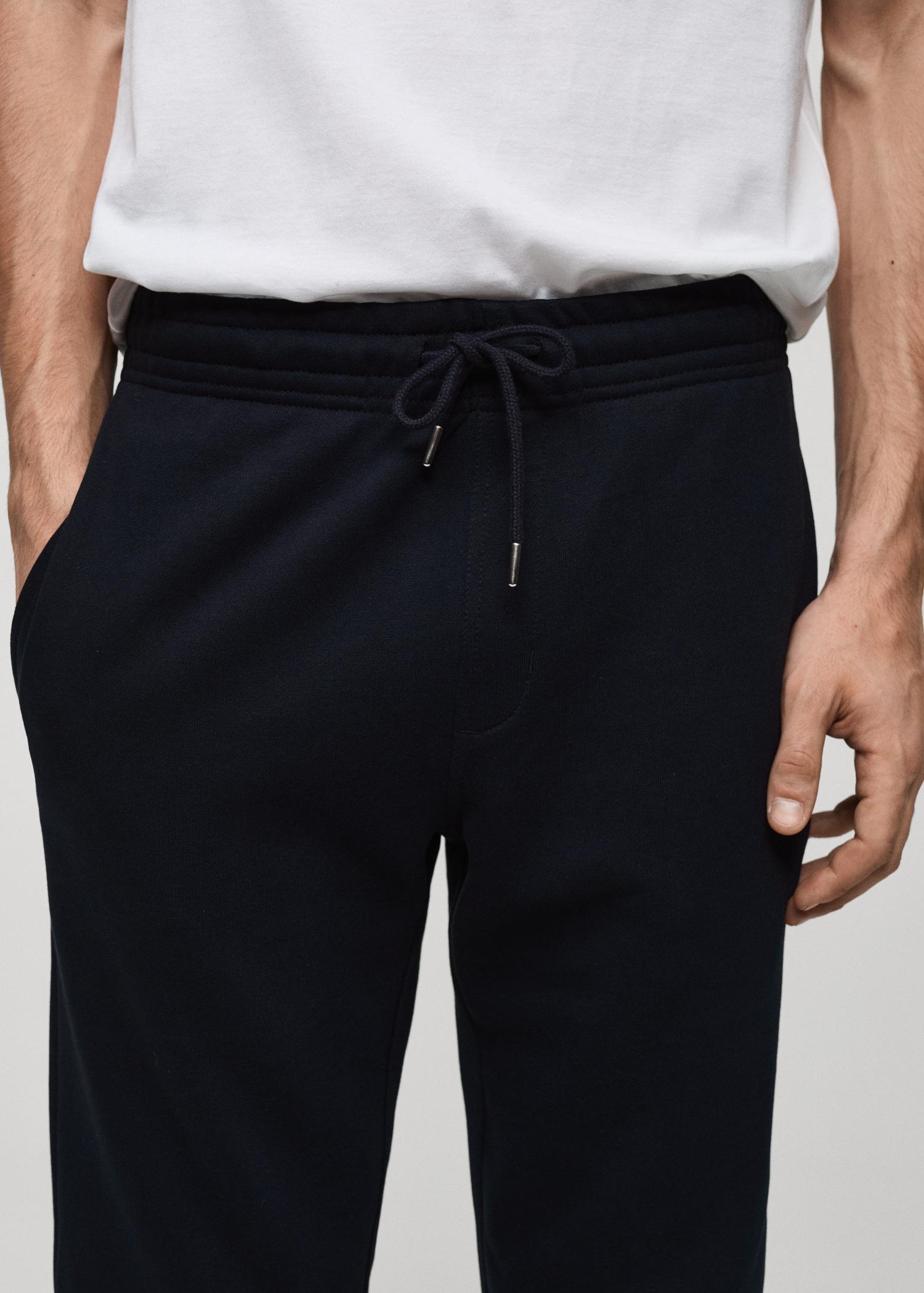 Brushed joggers with elastic waistband - Men | MANGO USA Product Image