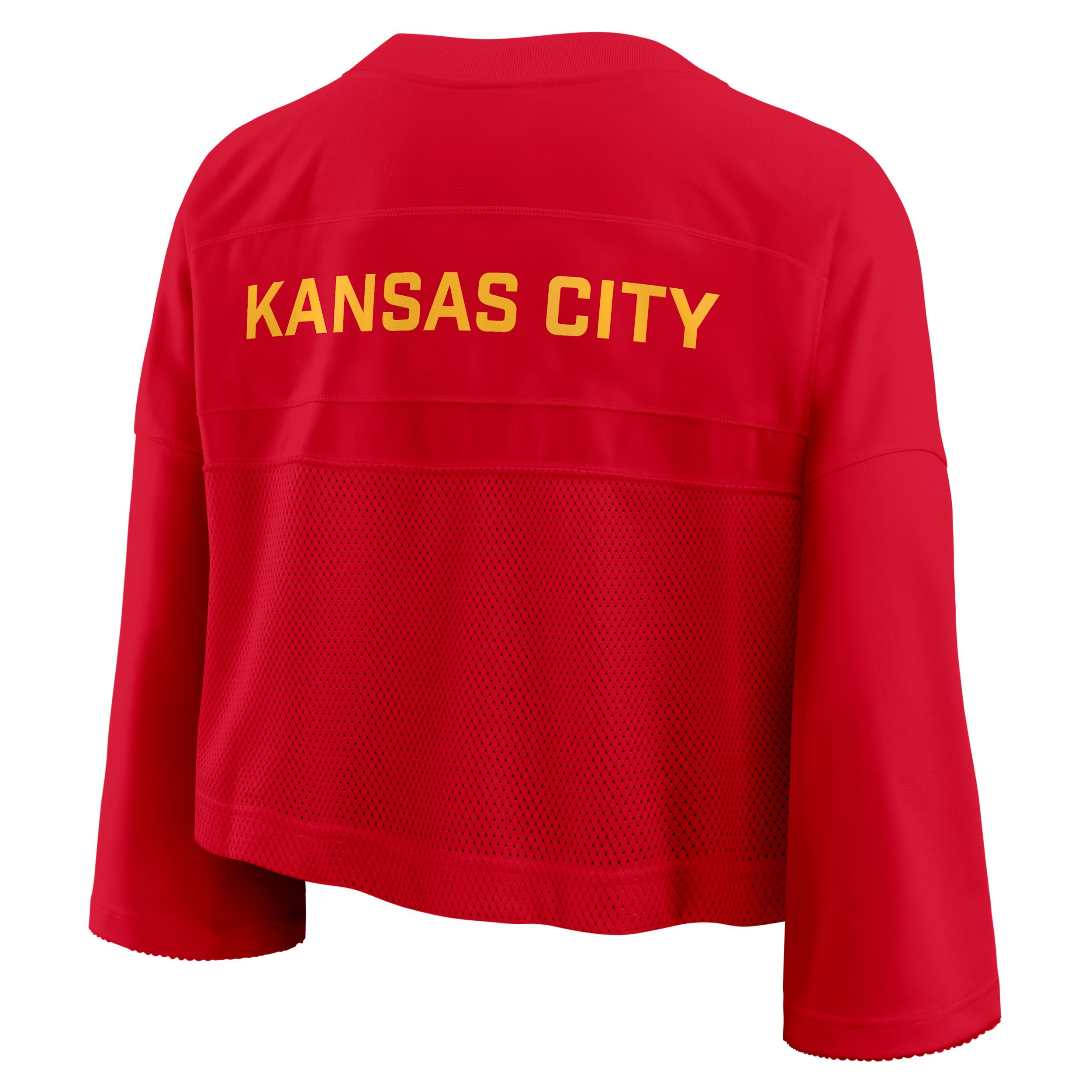 Kansas City Chiefs Wide Receiver Jersey Fashion Nike Womens Dri-FIT NFL Cropped Top | 03O365N7G-5HX Product Image