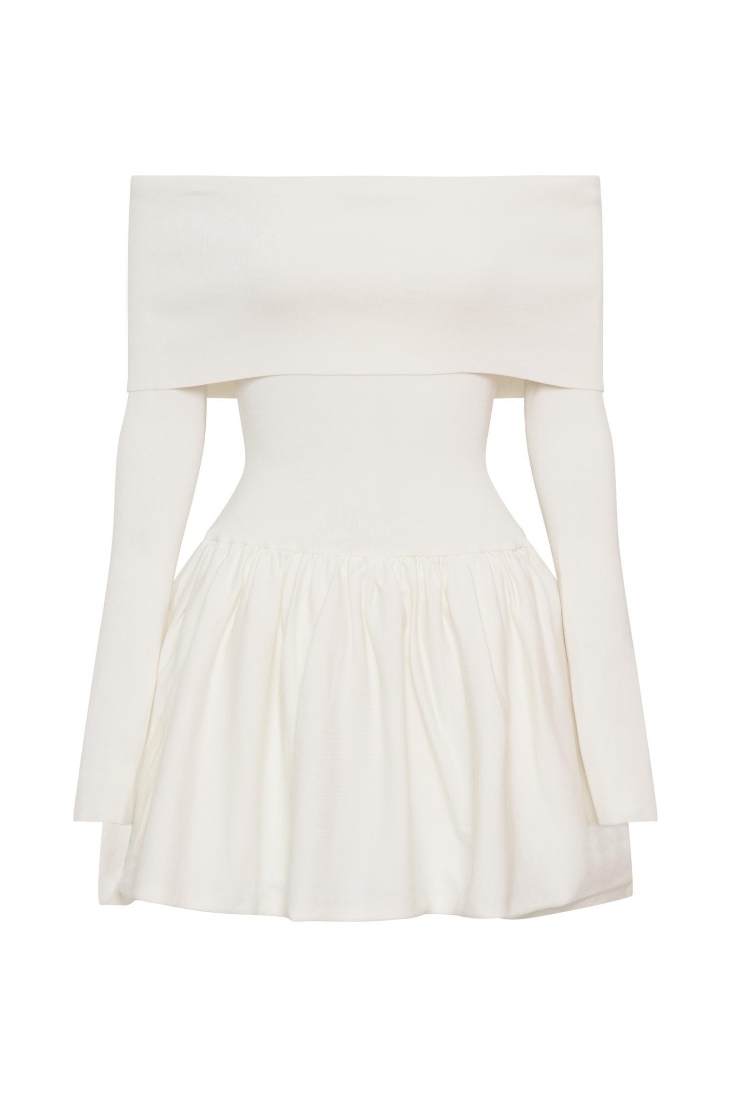 Atlanta Long Sleeve Mini Dress - Ivory Product Image