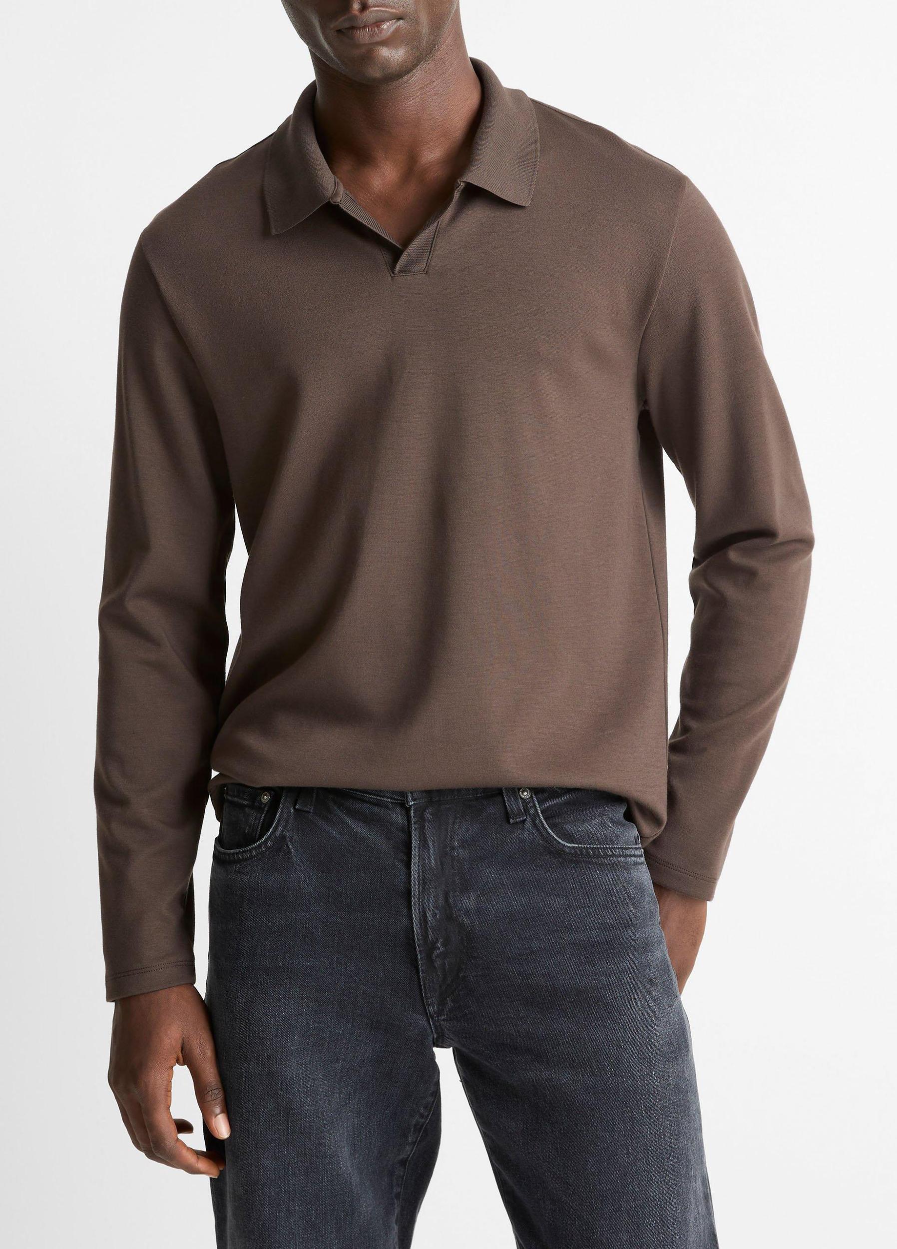 Milano Pima Cotton-Blend Johnny-Collar Shirt Product Image