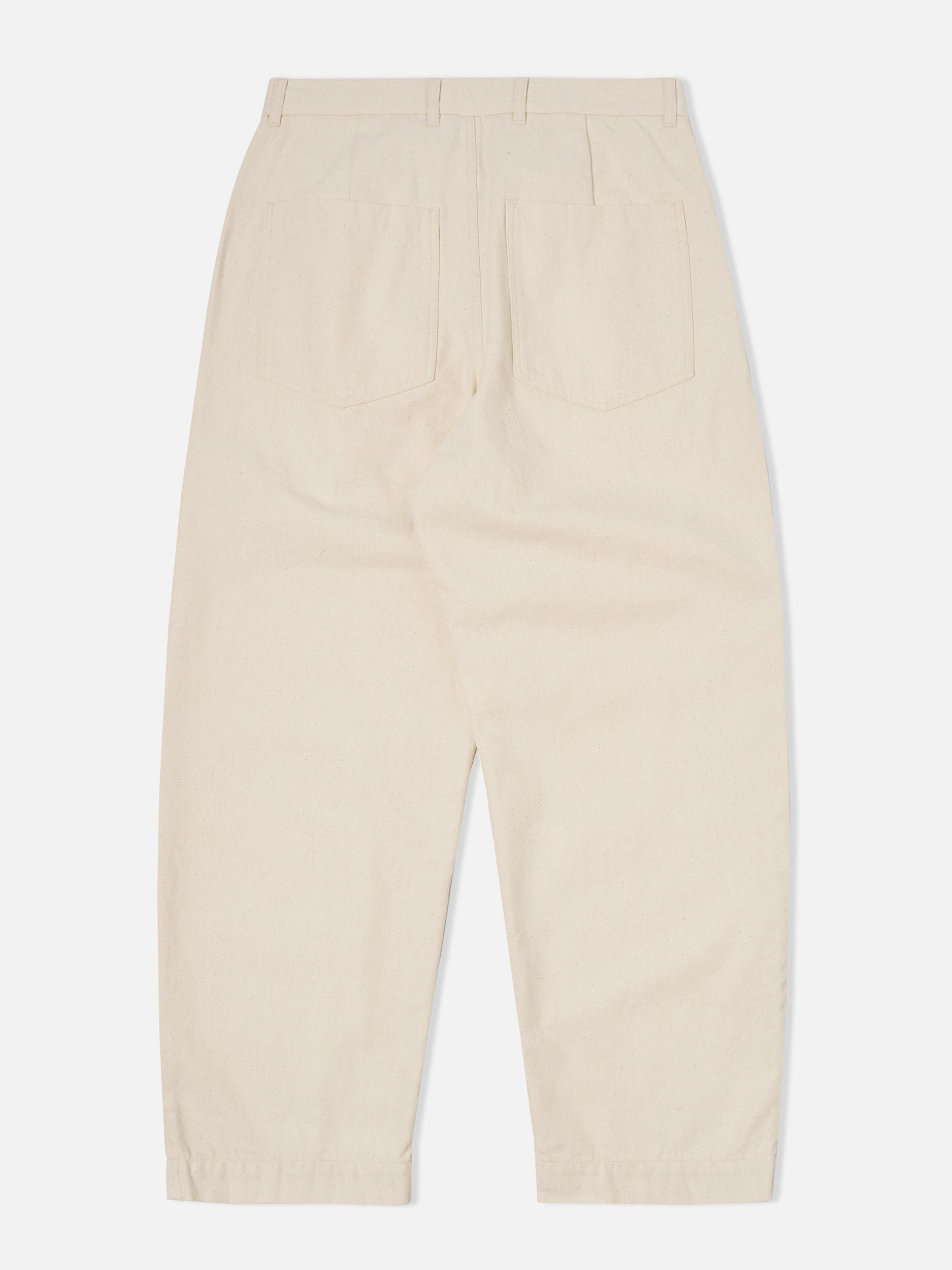 Universal Works Duke Pant in Ecru Recycled Cotton Product Image
