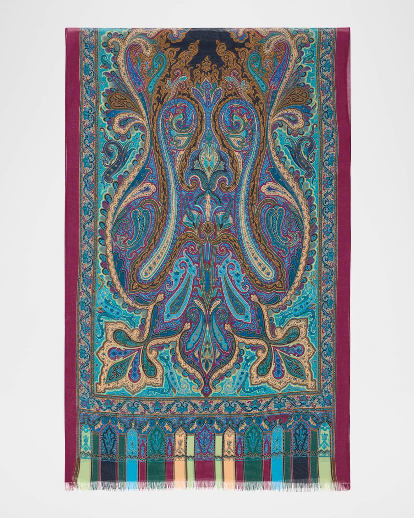 Paisley Sheer Silk Scarf Product Image