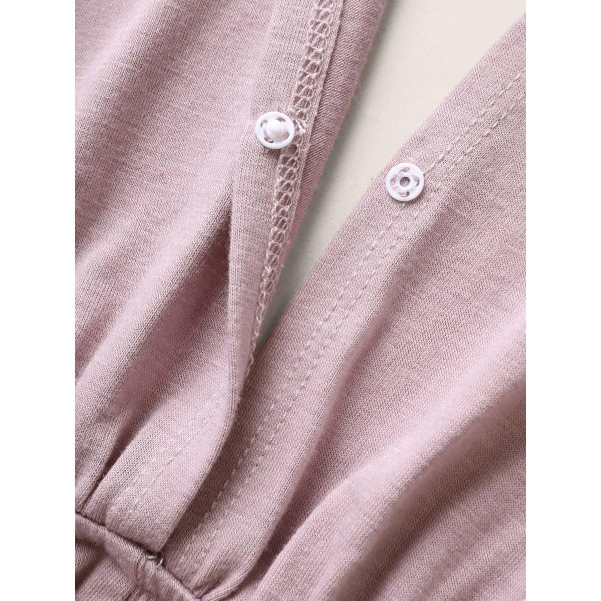 Plus Size Everywhere Dress - Monochromatic Wrap Dress Lavender Women Elegant Belted V-neck Sleeveless Curvy BloomChic 12/L Product Image