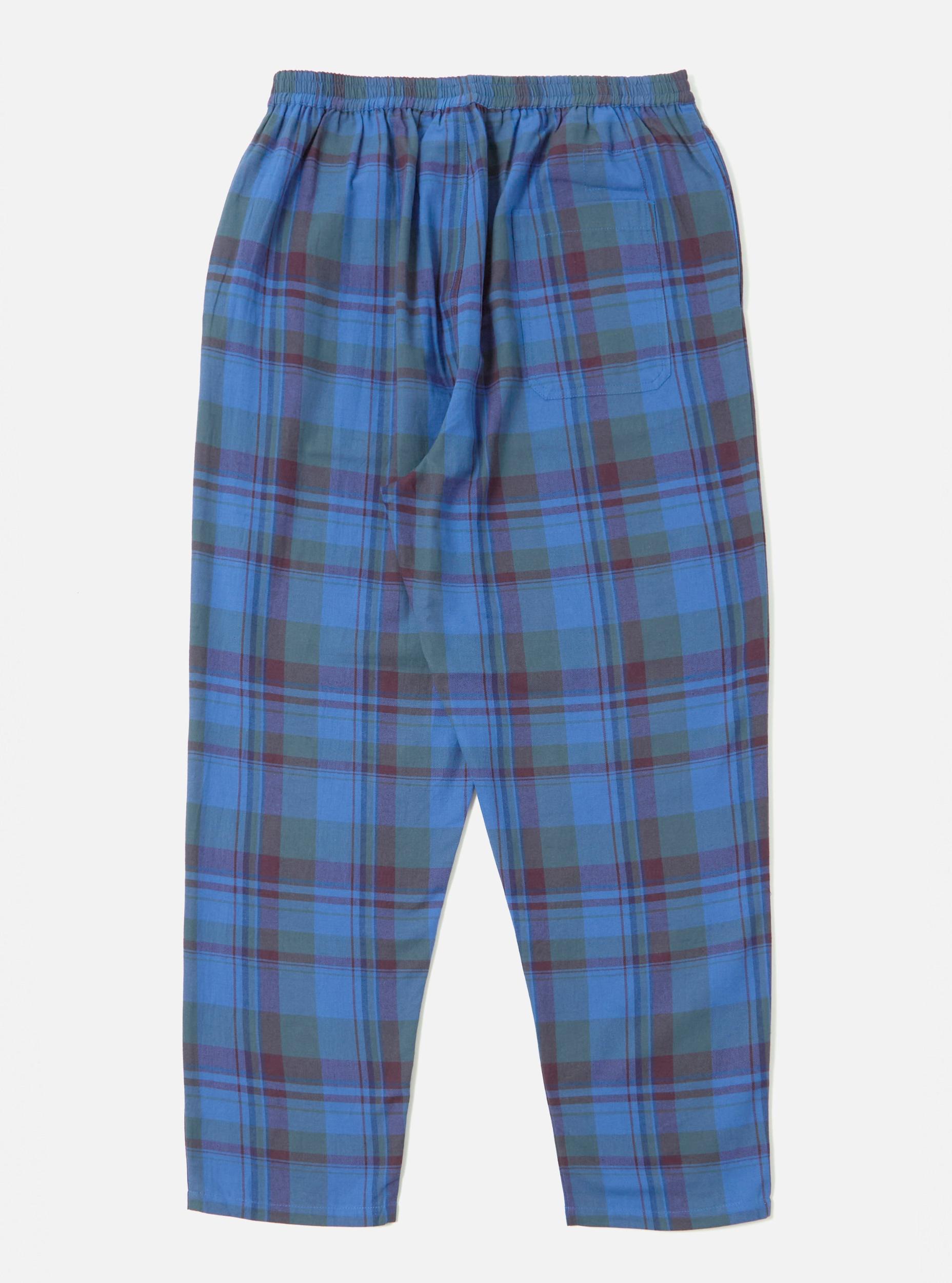 Blue Kip Check Long Pyjama Set Product Image