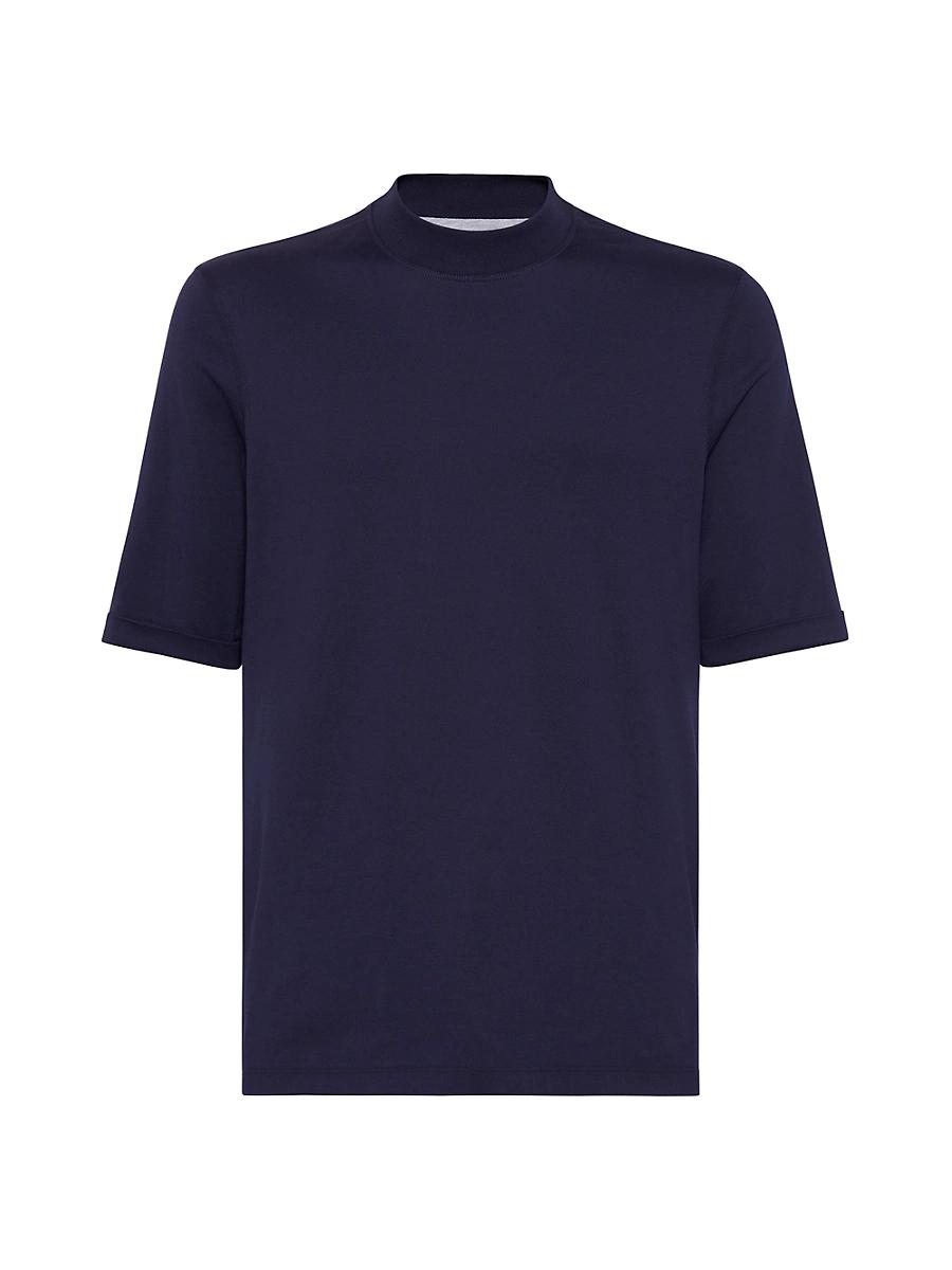 Mens Cotton Jersey Mockneck T-Shirt Product Image