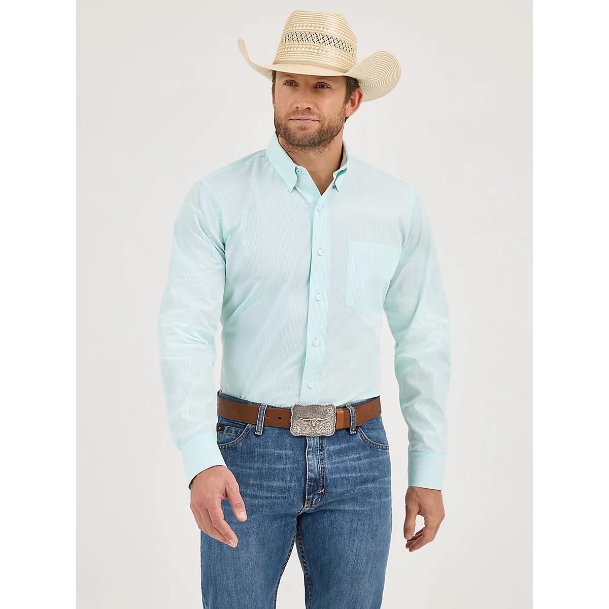 Men's Cody Johnson One Pocket Button Down Shirt in Ceramic Print Product Image
