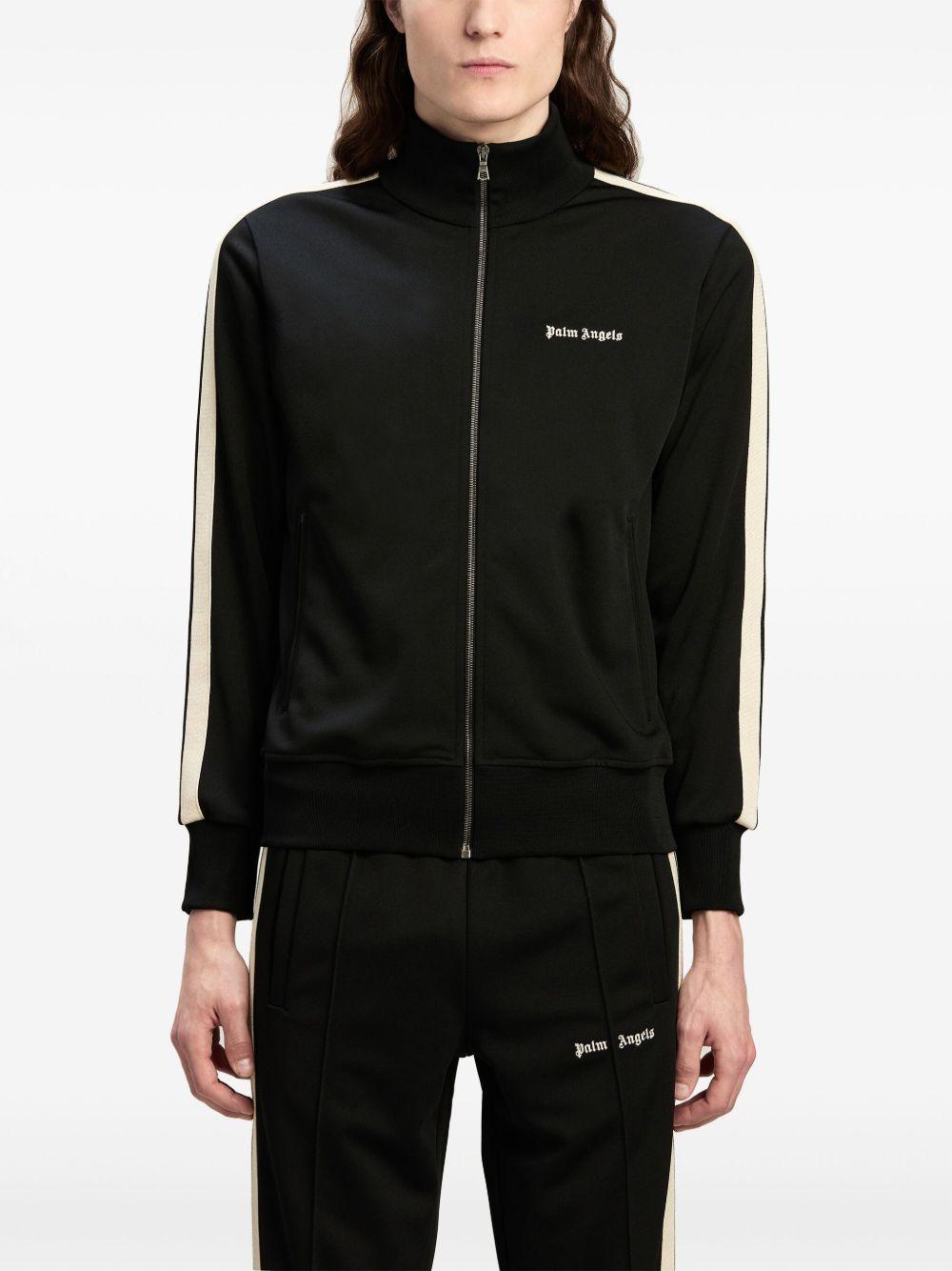 logo-embroidered zip-up jacket  Product Image