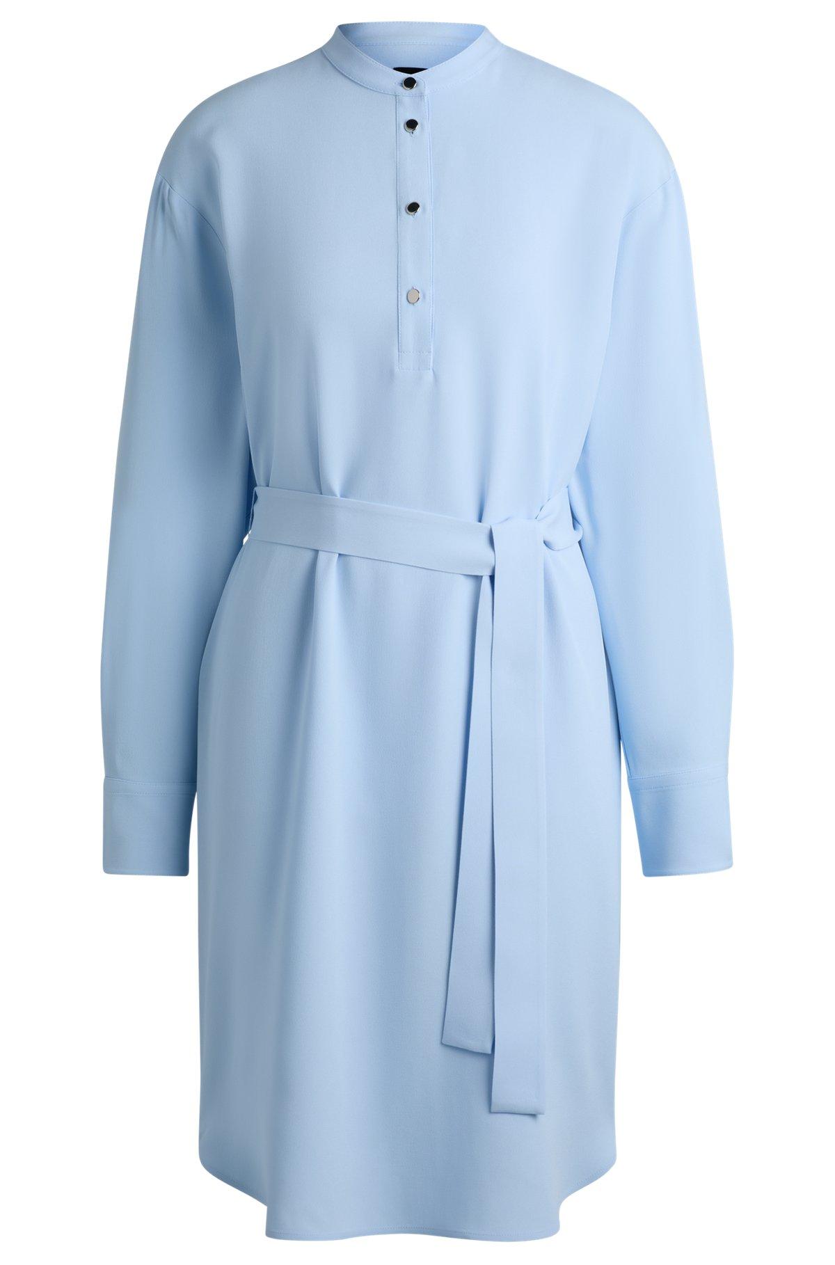 Belted dress with snap placket Product Image
