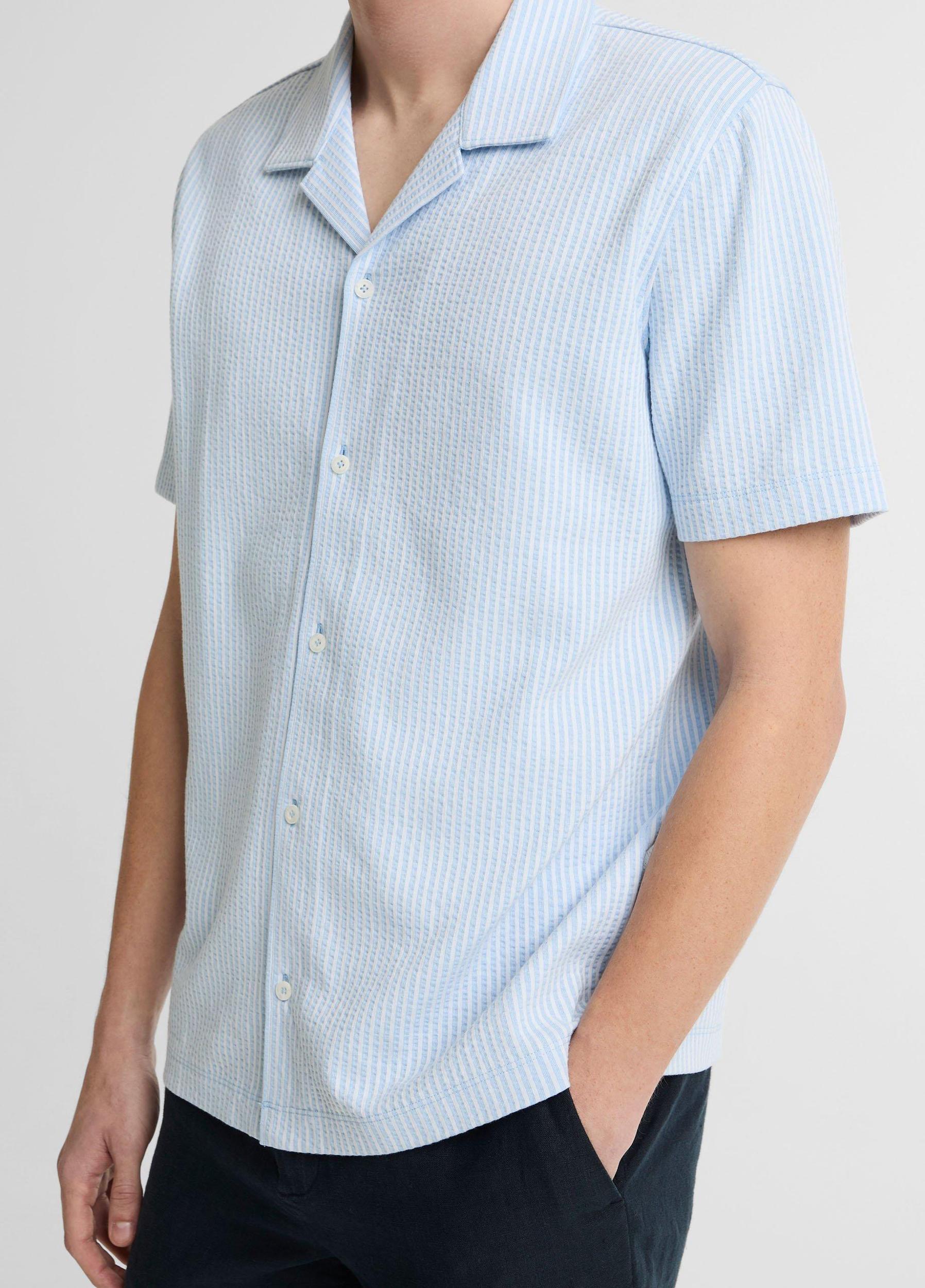 Seersucker Stripe Stretch-Cotton Cabana Shirt Product Image