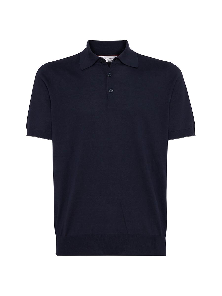 Mens Cotton Lightweight Knit Polo Shirt Product Image