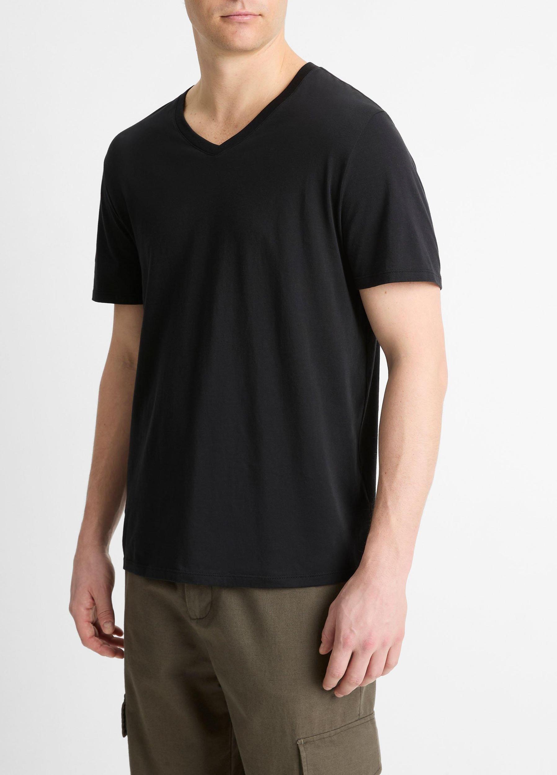 Pima Cotton V-Neck T-Shirt Product Image