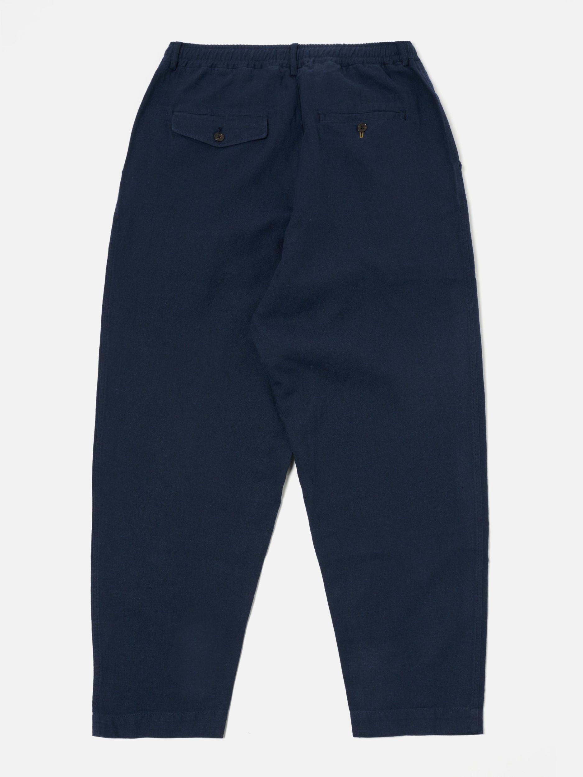 MERINO WOOL BARREL-LEG PANTS Product Image