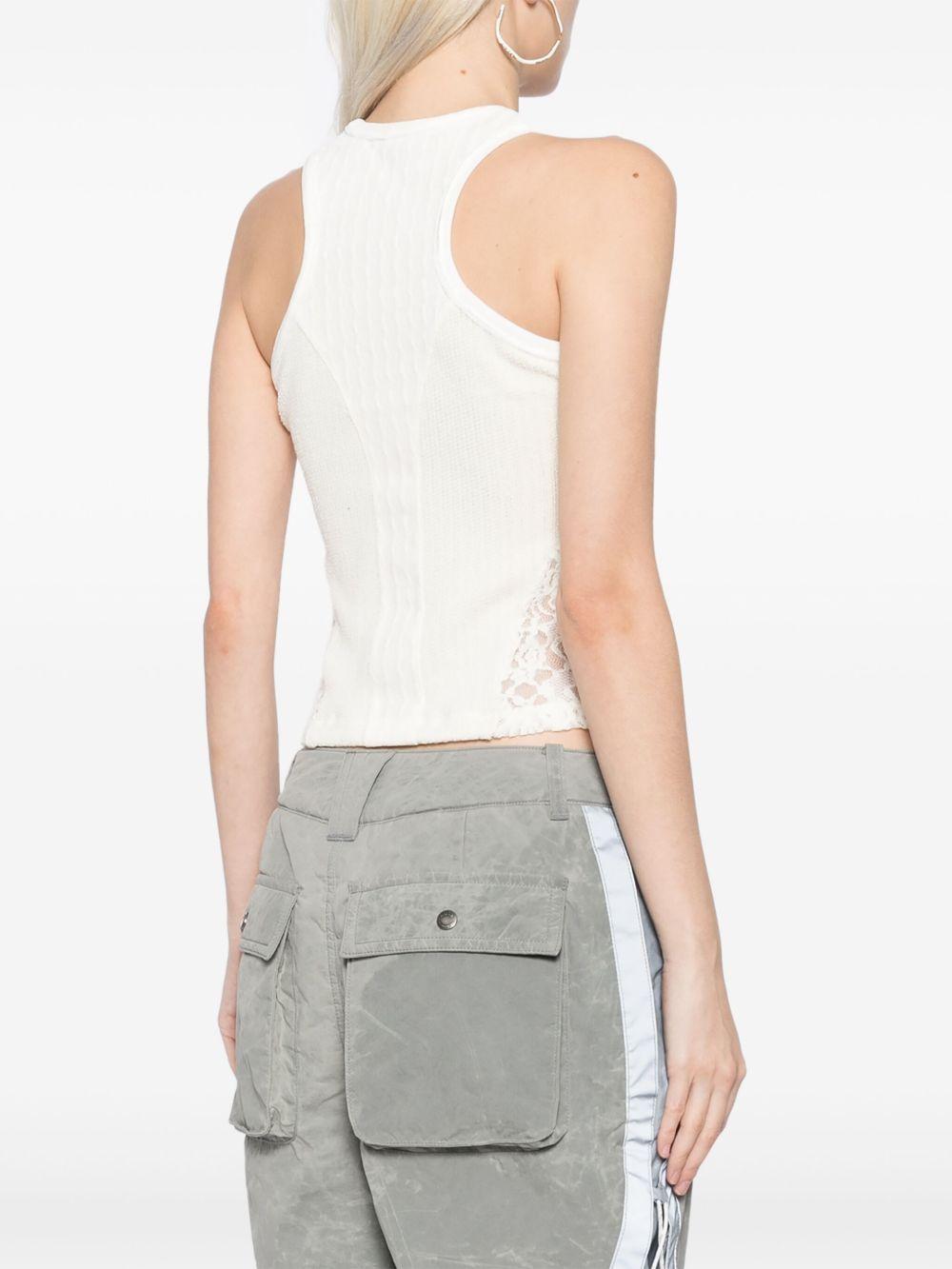 lace-up sleeveless top Product Image