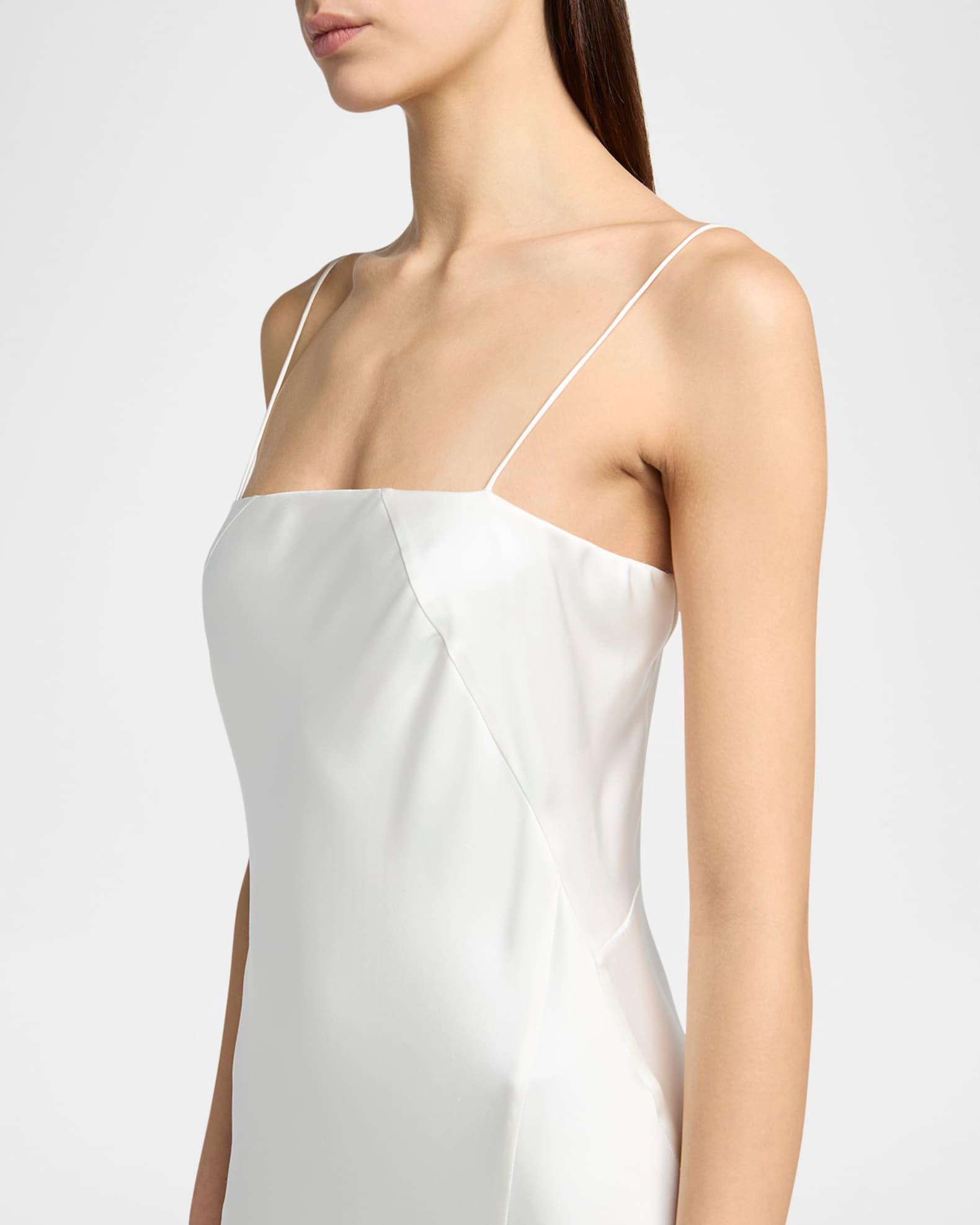 Double Silk Satin Spaghetti-Strap Maxi Dress Product Image