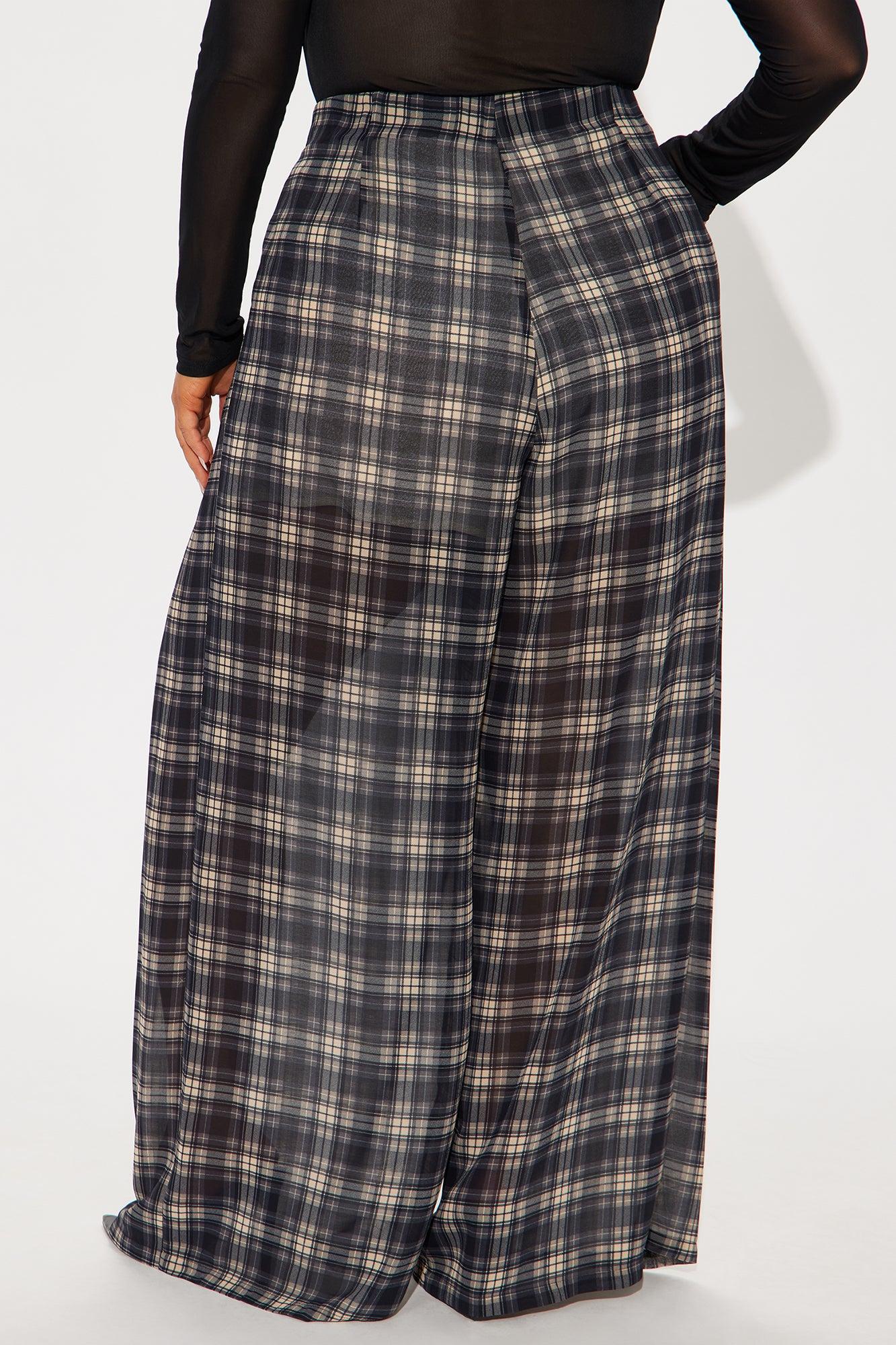 Check On You Wide Leg Pant - Black/combo Female Product Image