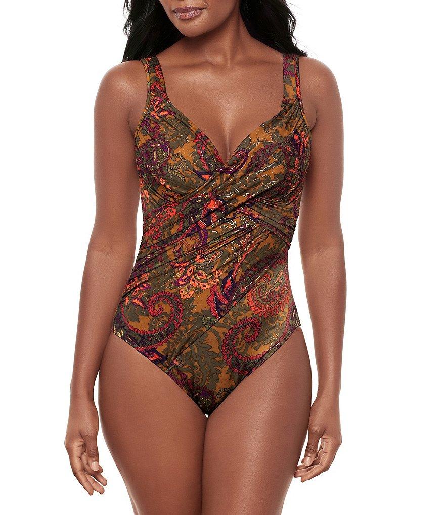 Miraclesuit Perissa Revele V-Neck Underwire Bra Surplice One Piece Swimsuit Product Image