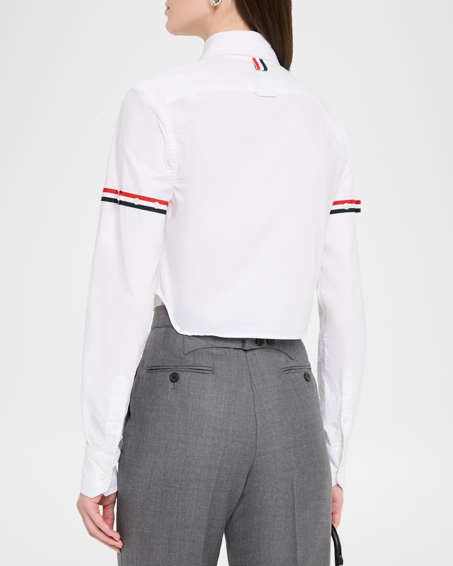 Classic Cropped Round Collar Shirt Product Image