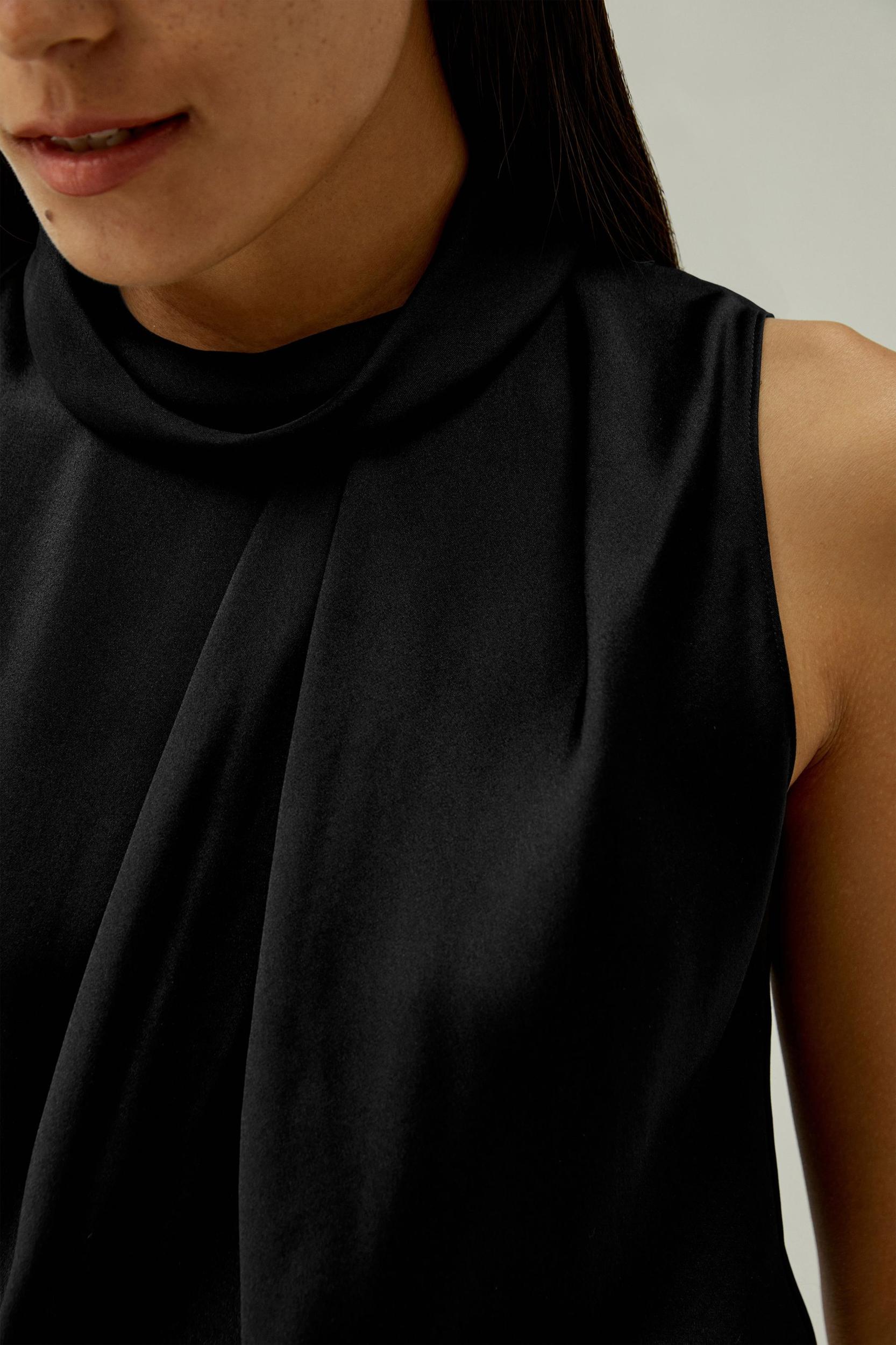 LILYSILK Silk Blouse Women - Dark Olive Mulberry Silk - Elegant Cowl Neck Blouse XS Product Image