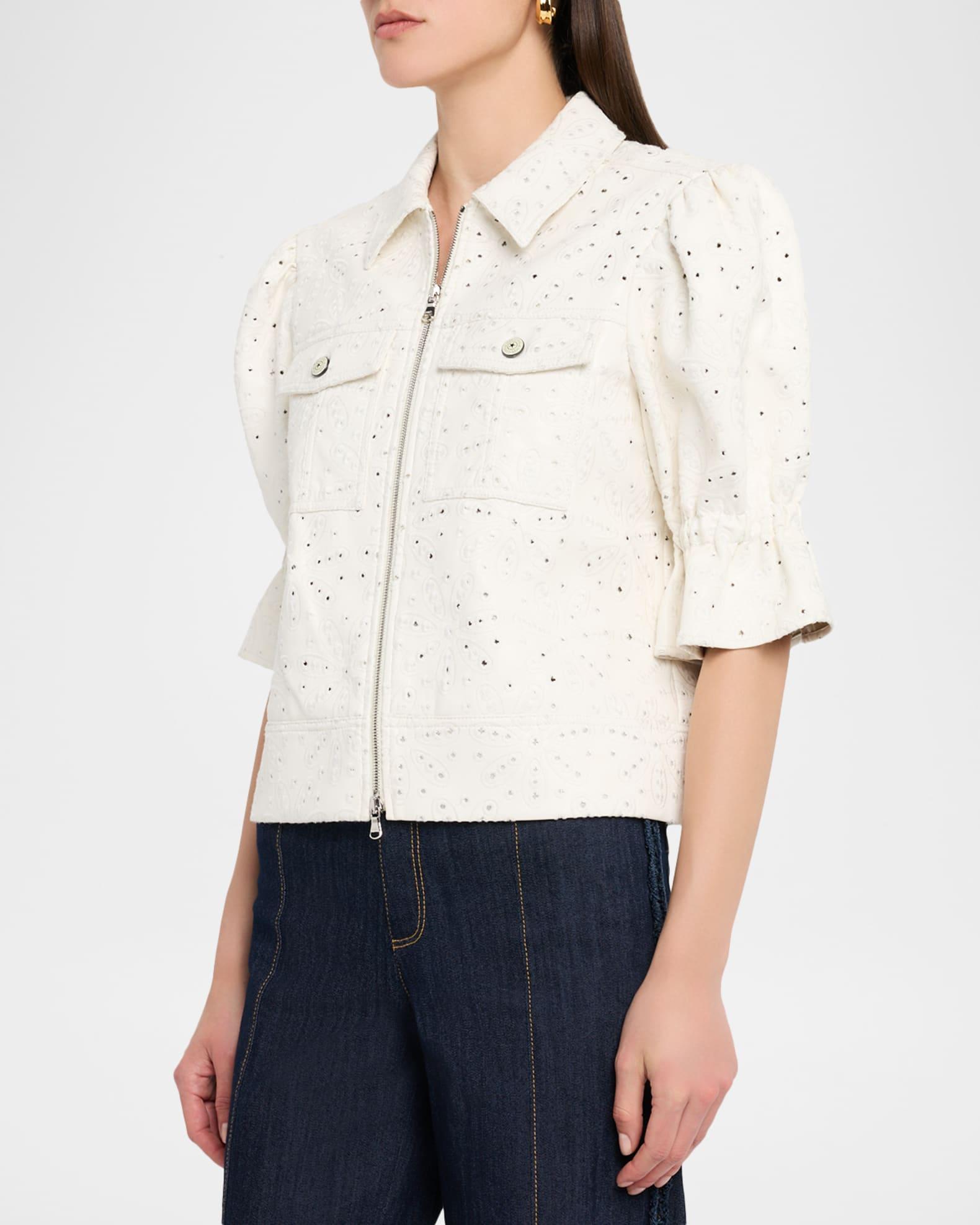 Holly Embroidered Short-Sleeve Jacket Product Image