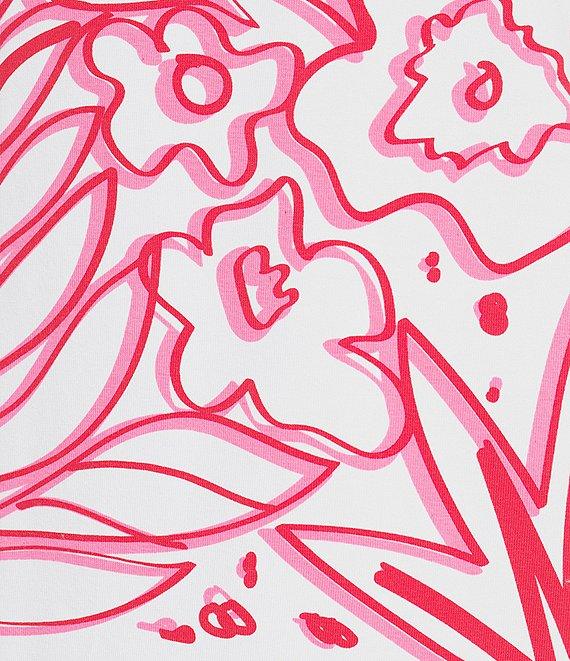 Charlie B. Knit Crew Neck Short Sleeve Floral Graphic Print T-Shirt Product Image