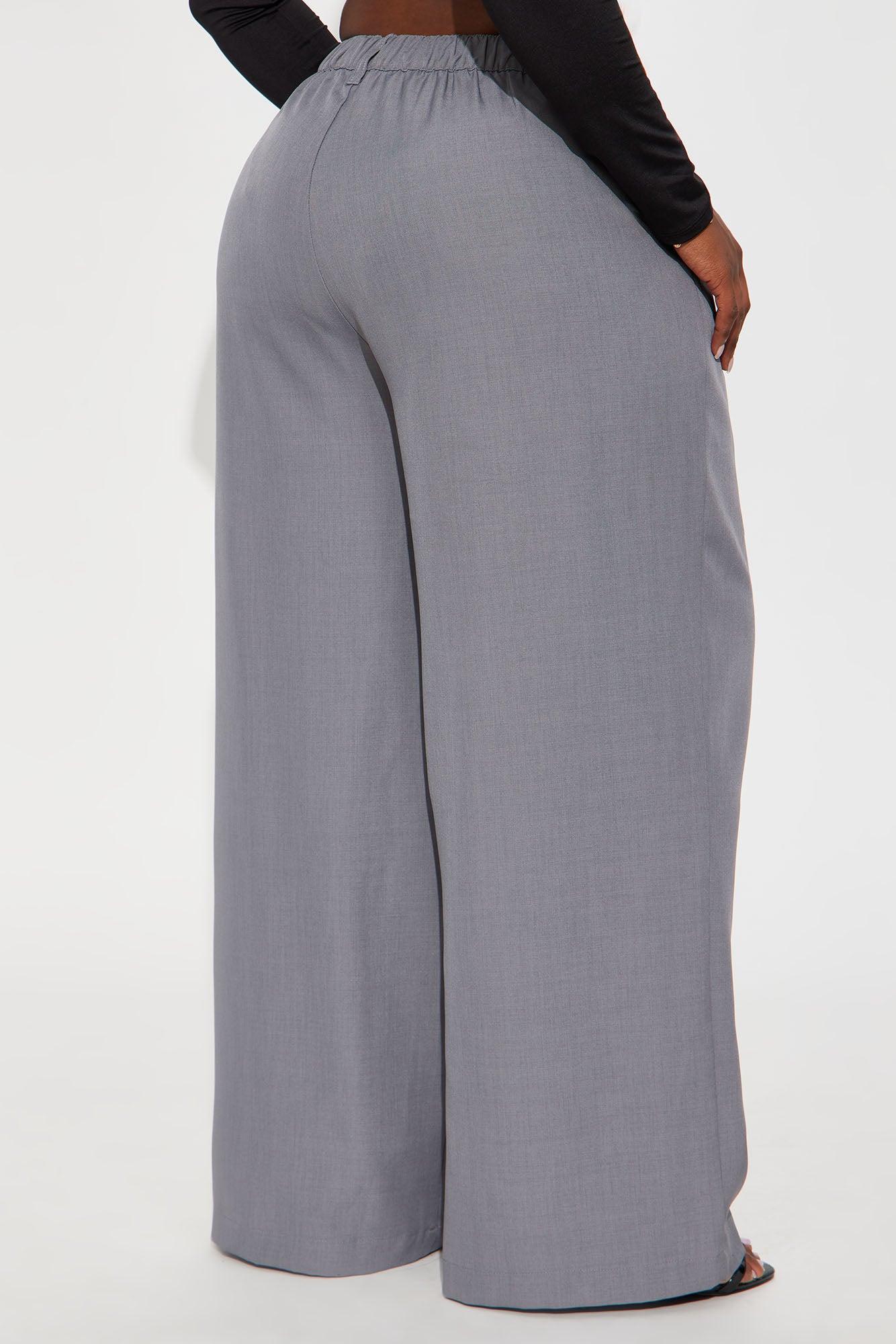 Cami Wide Leg Trouser Pant - Grey Female Product Image