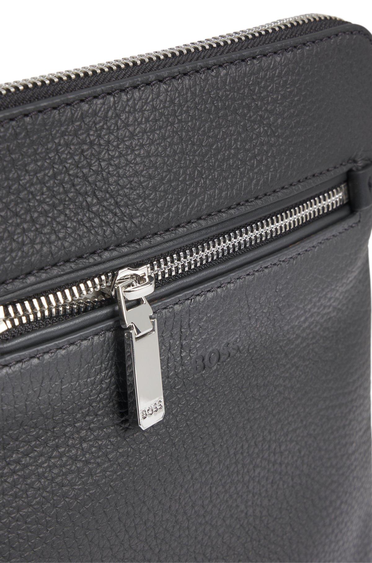 Embossed-logo envelope bag in Italian leather Product Image