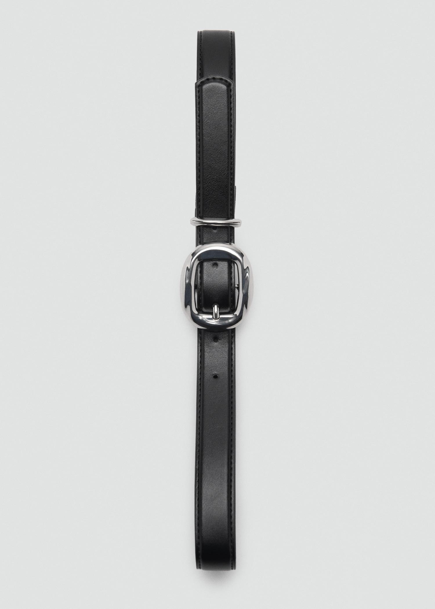 Rounded buckle belt - Women | MANGO USA Product Image