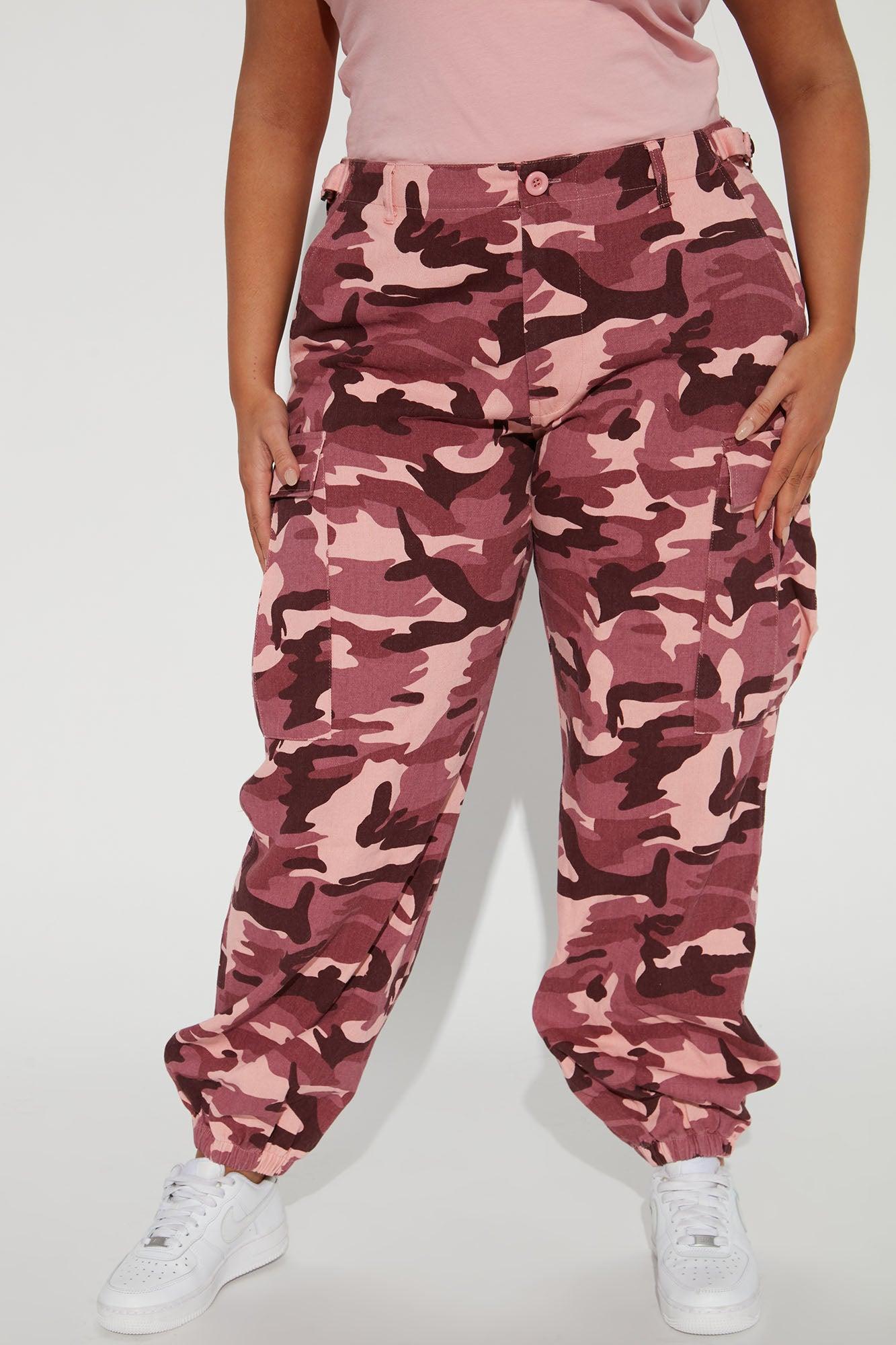 Cadet Kim Oversized Camo Pants - Pink/combo Product Image