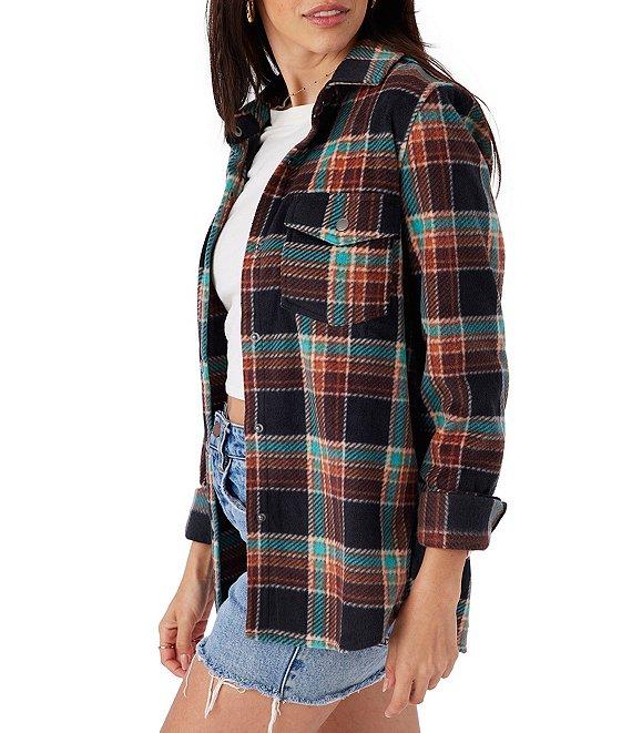 O'Neill Zuma Long Sleeve Multi Plaid Flannel Jacket Product Image