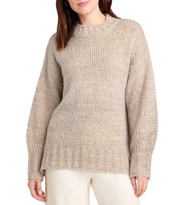 Splendid x Cella Jane Blog Mock Neck Long Sleeve Tunic Sweater Product Image