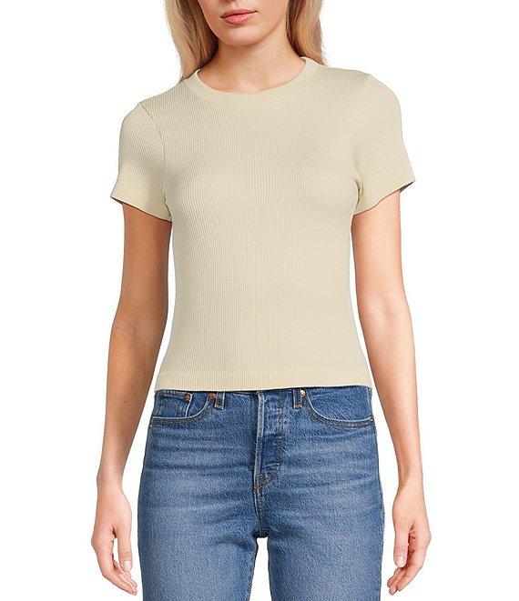 Moa Moa Short Sleeve Crew Neck Pullover T-Shirt Product Image