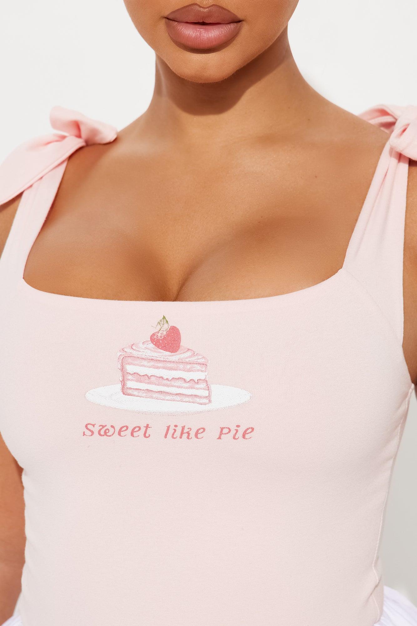 The Sweetest Cherry Pie Bodysuit - Pink Product Image
