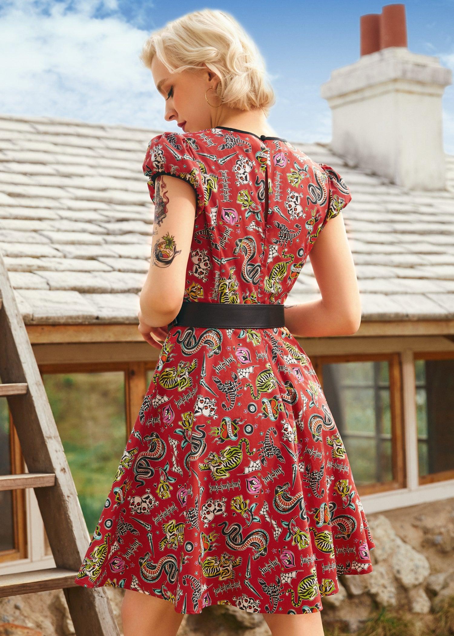 Drive In Delight Fit & Flare Dress Product Image