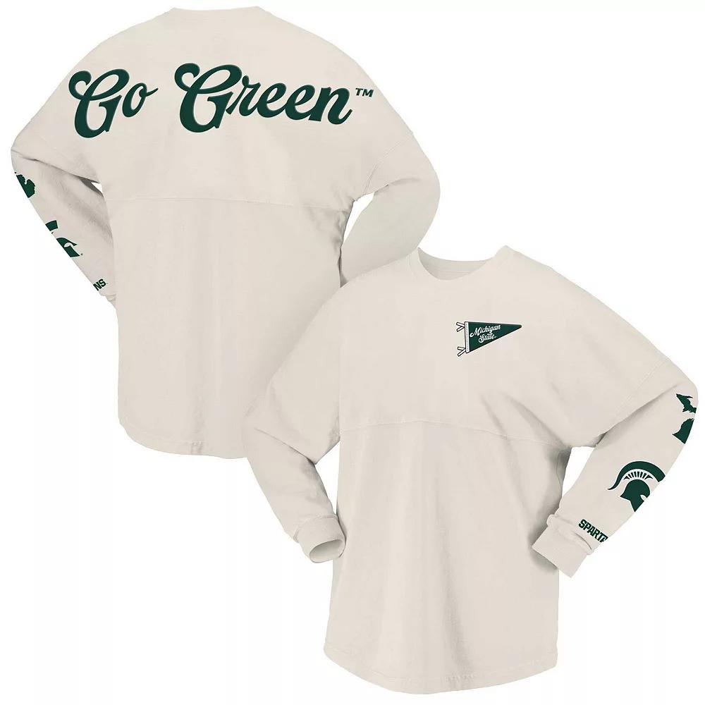 Women's Spirit Jersey Natural Michigan State Spartans Local Long Sleeve T-Shirt,  Product Image