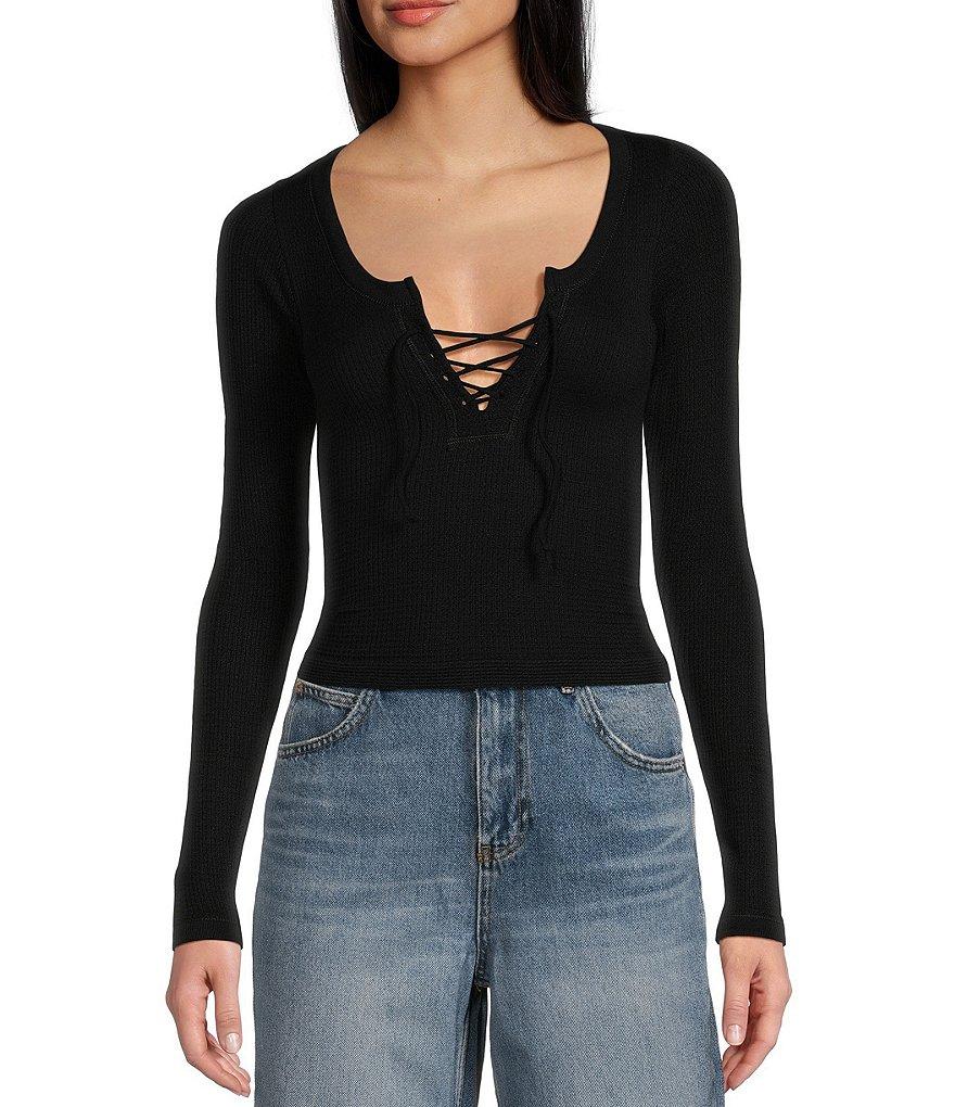 BDG Urban Outfitters Long Sleeve Knockout Top Product Image