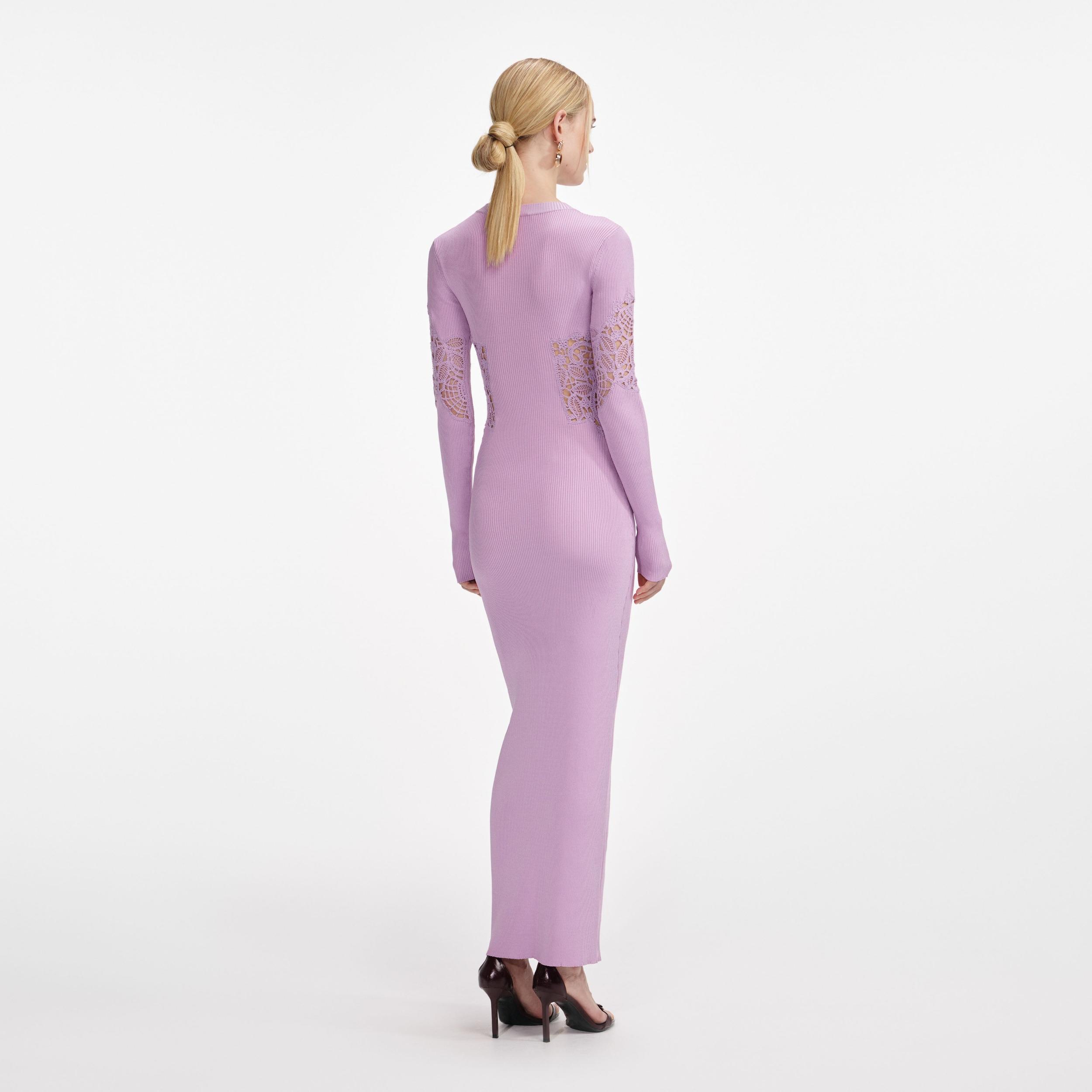 Pink Viscose Knit Cut Out Maxi Dress Product Image