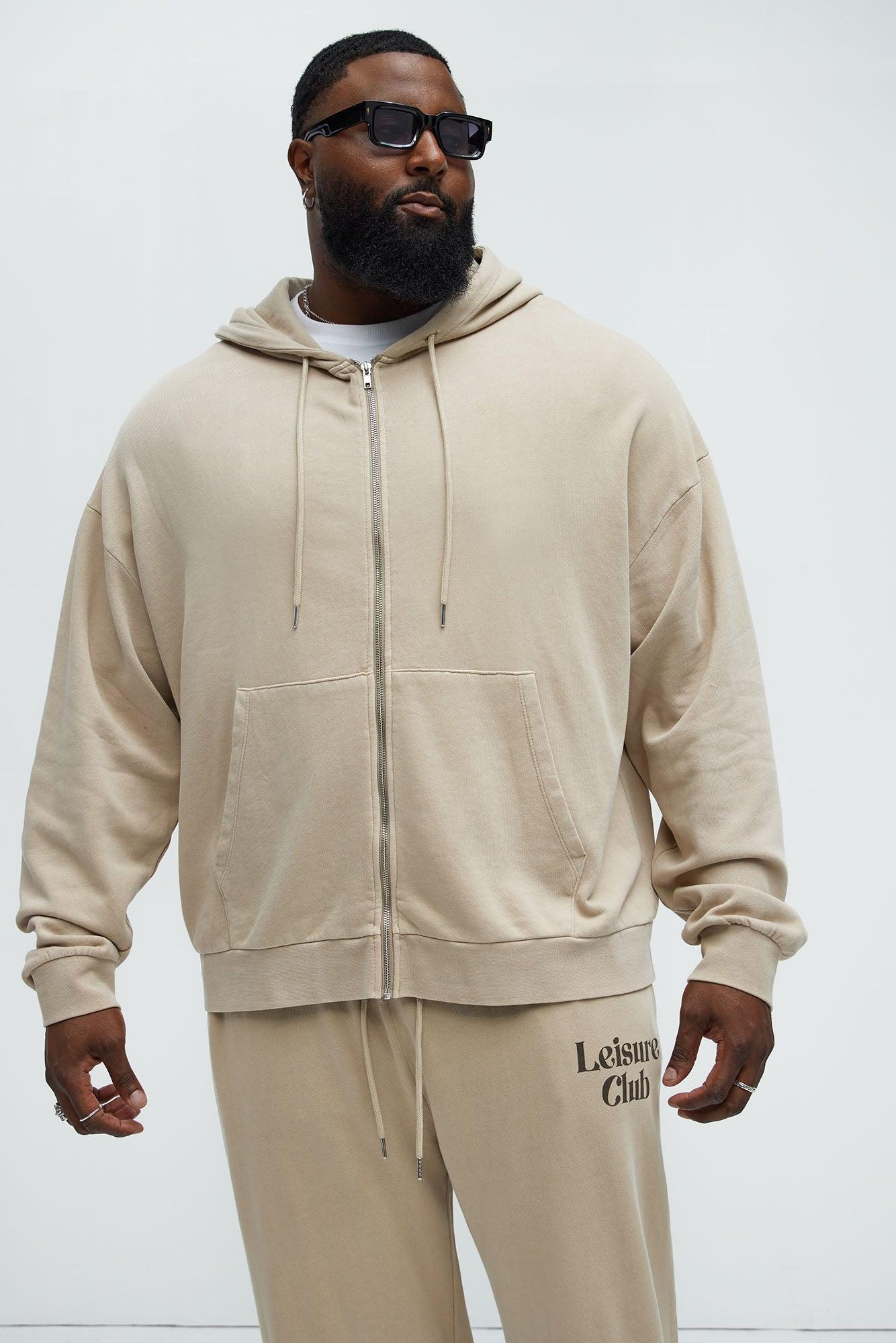 Leisure Club Zip Up Hoodie - Grey Product Image