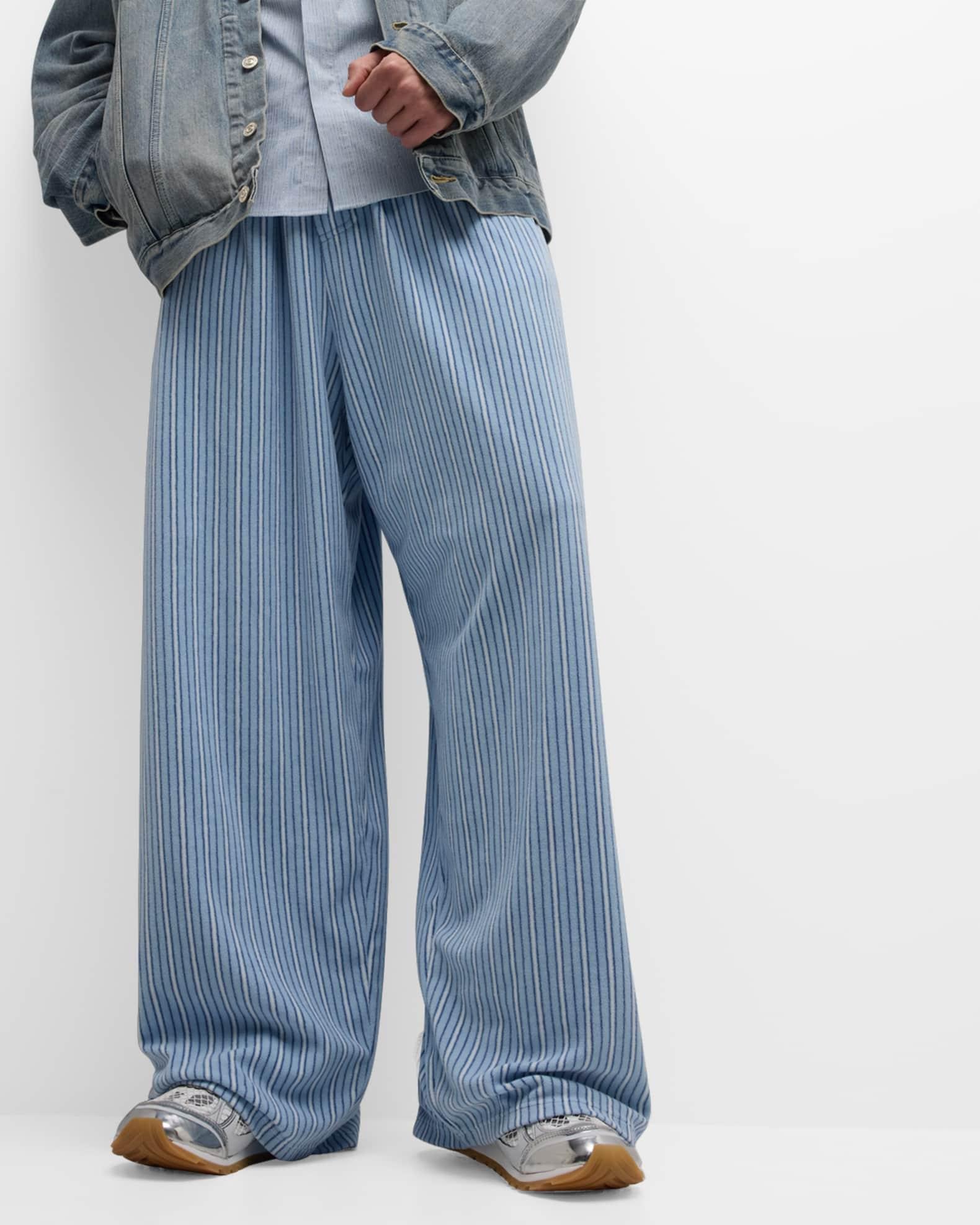 Men's Large Striped Pajama Pants Product Image