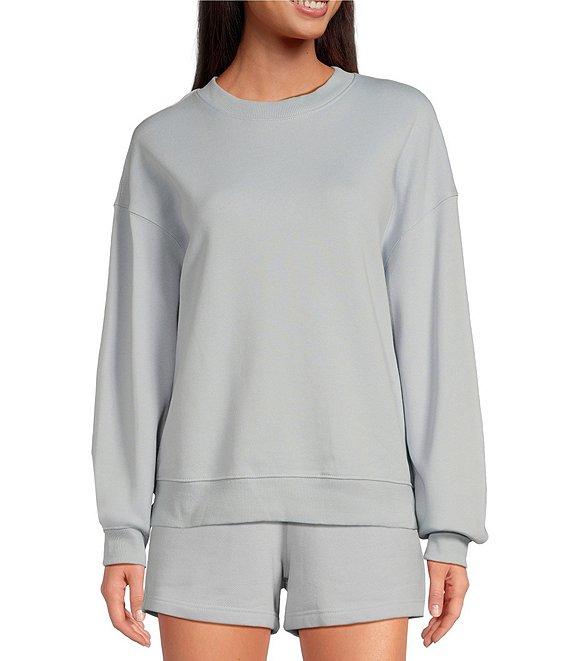 Le' AL.X Soft Organic Cotton Knit Crew Neck Long Sleeve Coordinating Sweatshirt Product Image