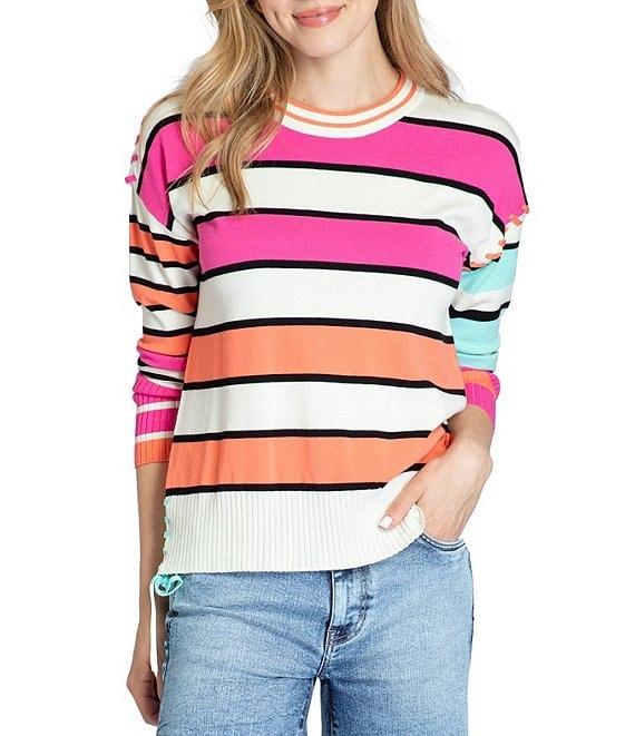 APNY Stripe Crew Neck Long Sleeve Pullover Product Image