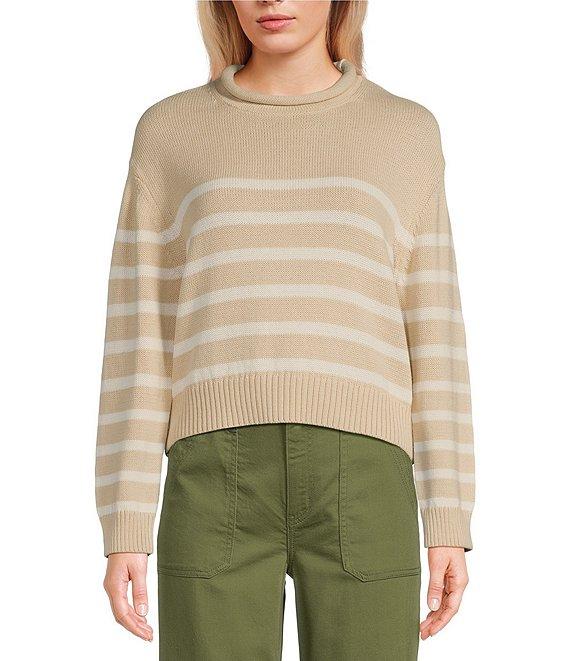 Copper Key Stripe Roll Neck Sweater Product Image