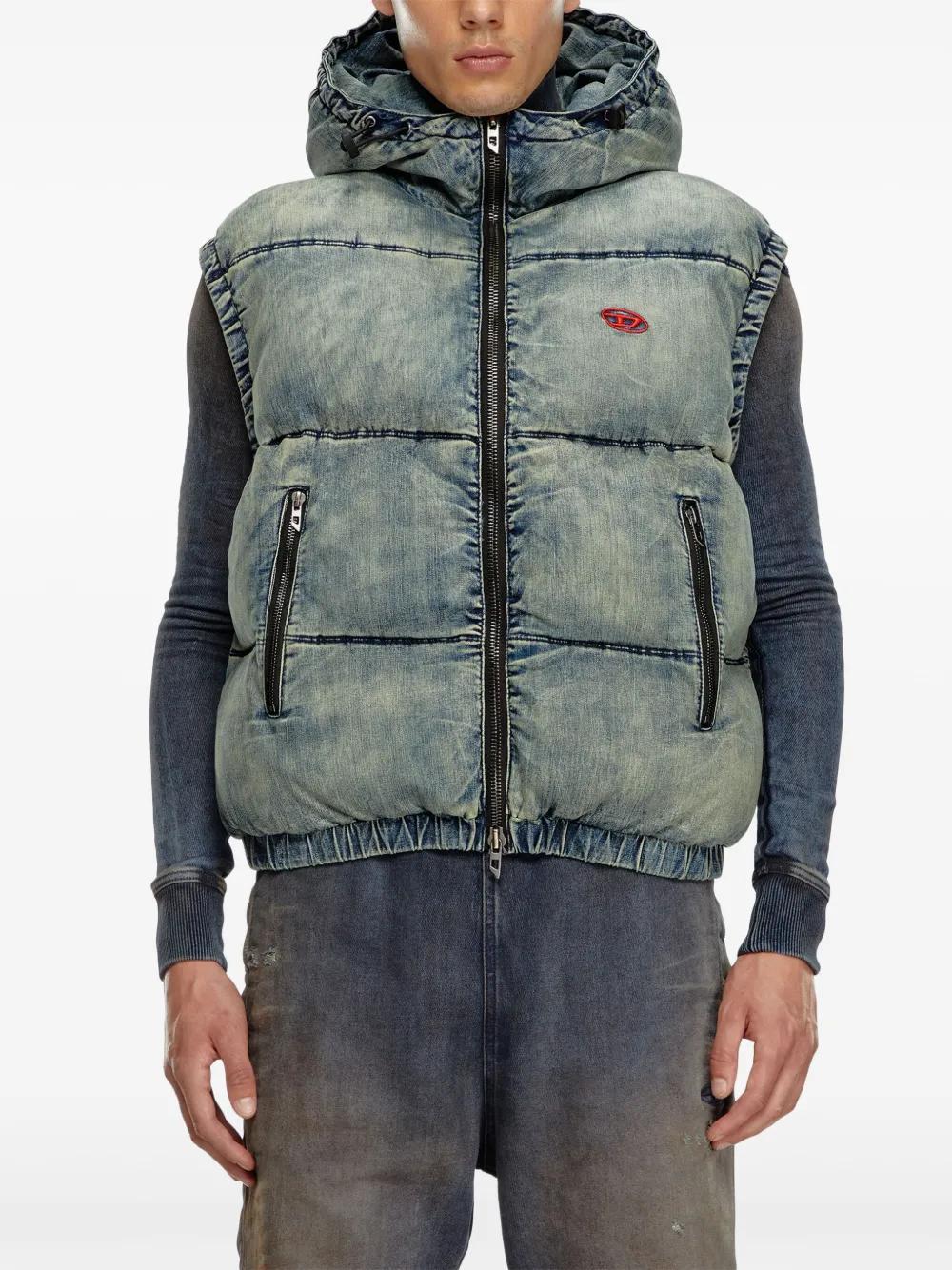 padded denim gillet Product Image