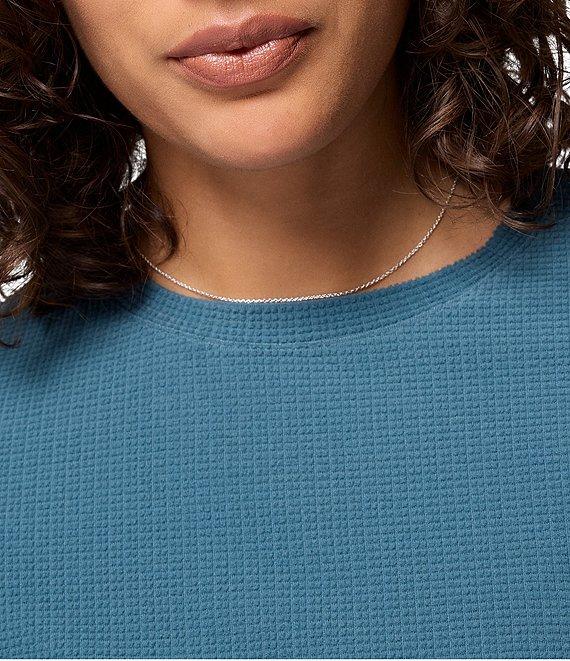 Columbia Brea Falls Grid Stretch Knit Crew Neck Long Sleeves Omni-Wick Tee Product Image