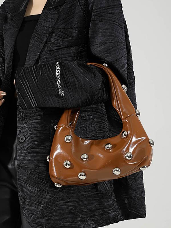 Geometric Rivet Handbags Shoulder Bags Product Image